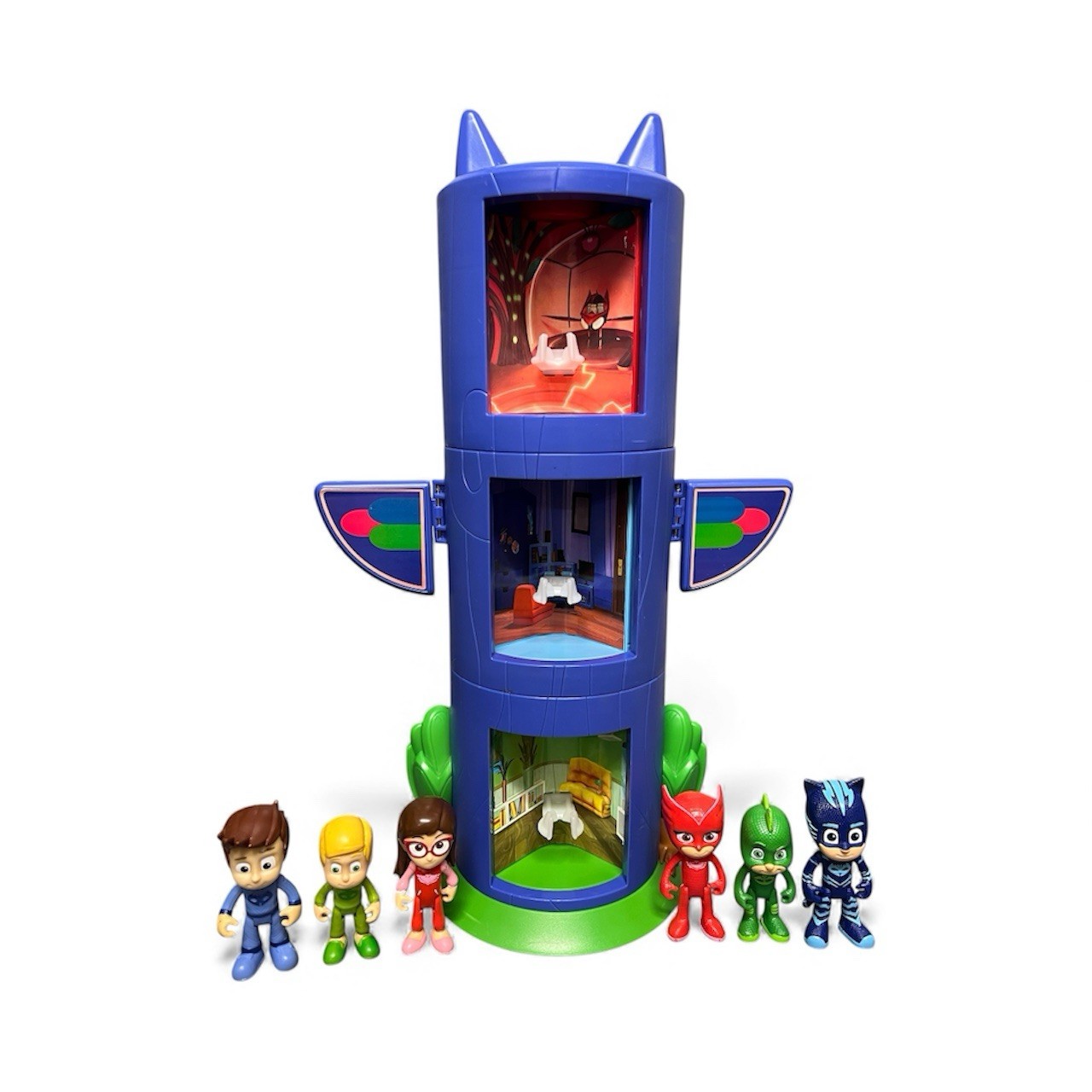 PJ Masks Toys Transforming Totem Tower Playset With All 6 Figures COMPLETE RARE