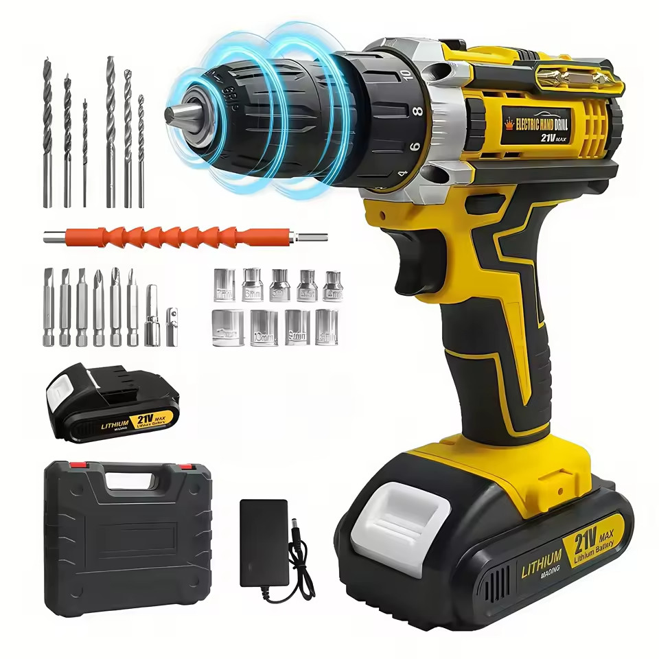 Lithium battery-powered screwdriver, electric screwdriver, electric hand drill,