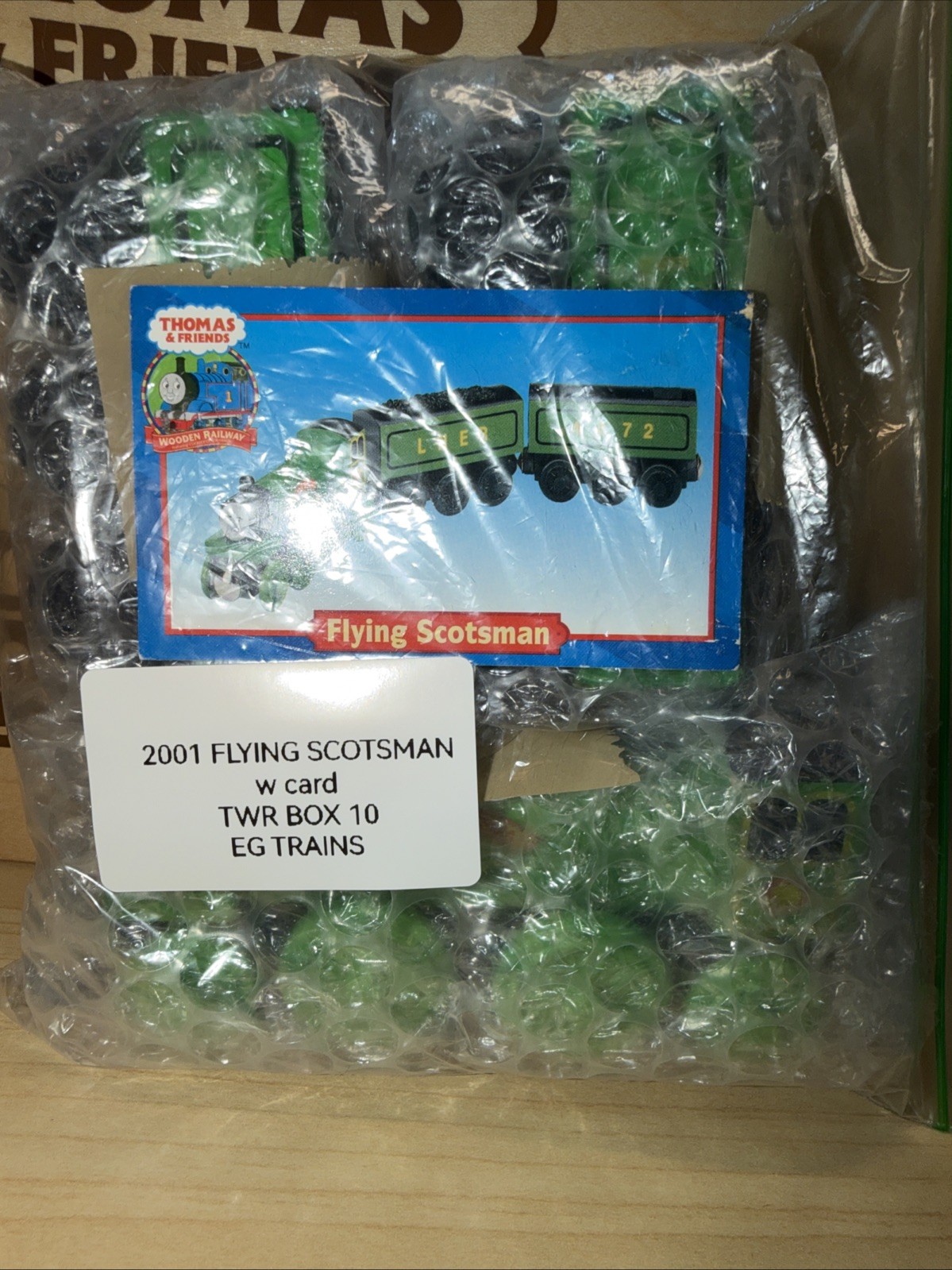 FLYING SCOTSMAN ! THOMAS FRIENDS TRAIN WOODEN RAILWAY 2001 COLLECTOR CARD !