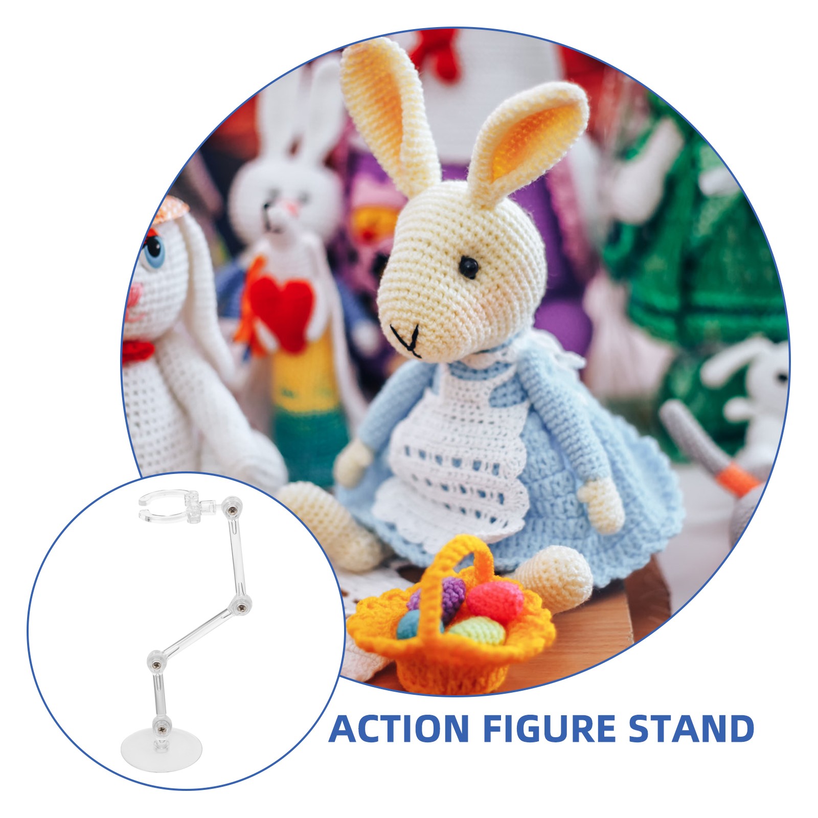 4Pcs Adjustable Figure Support Stand Plastic Doll Model Display Bracket
