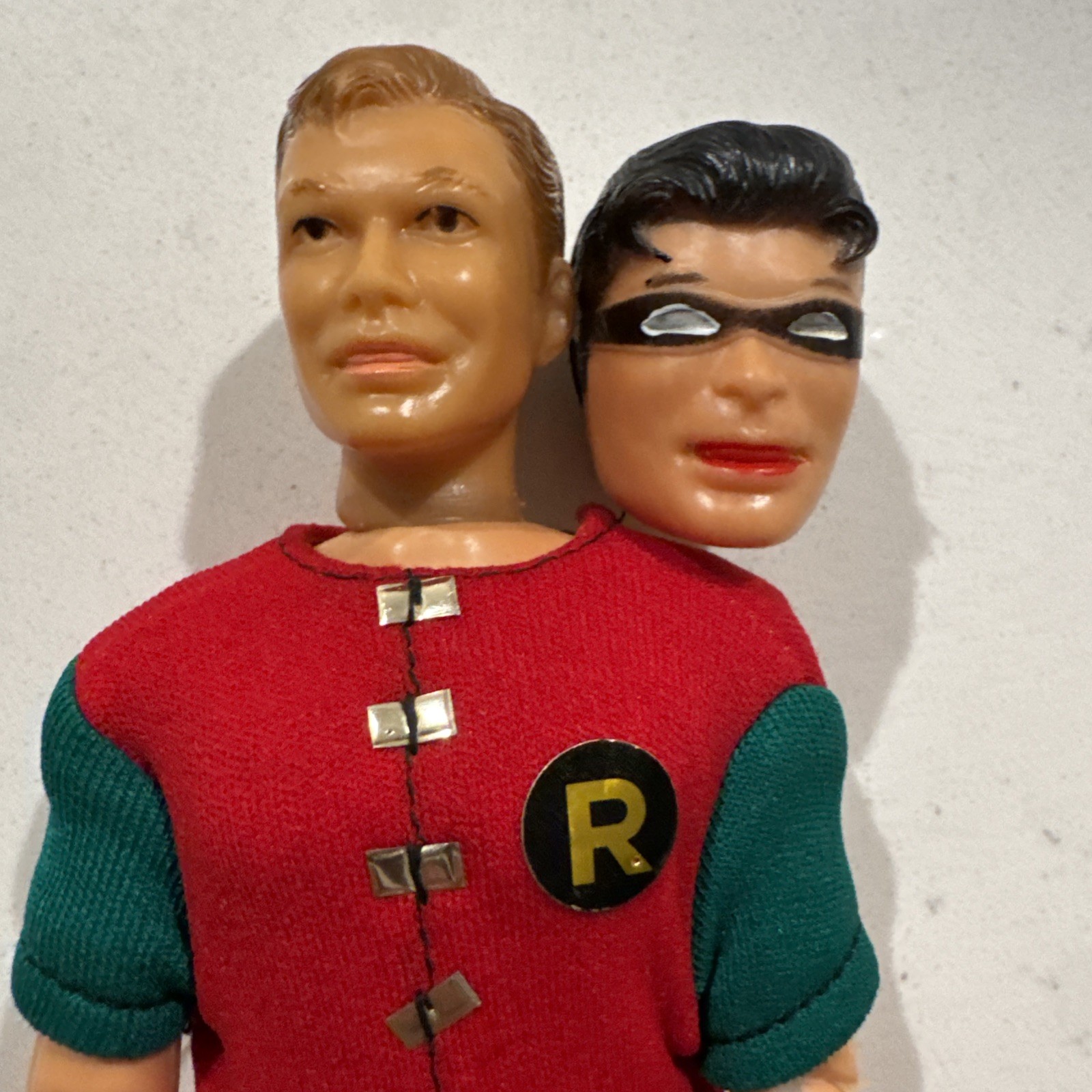 RARE VINTAGE IDEAL CAPTAIN ACTION BOY FIGURE & ROBIN COSTUME ACCESSORIES 1967