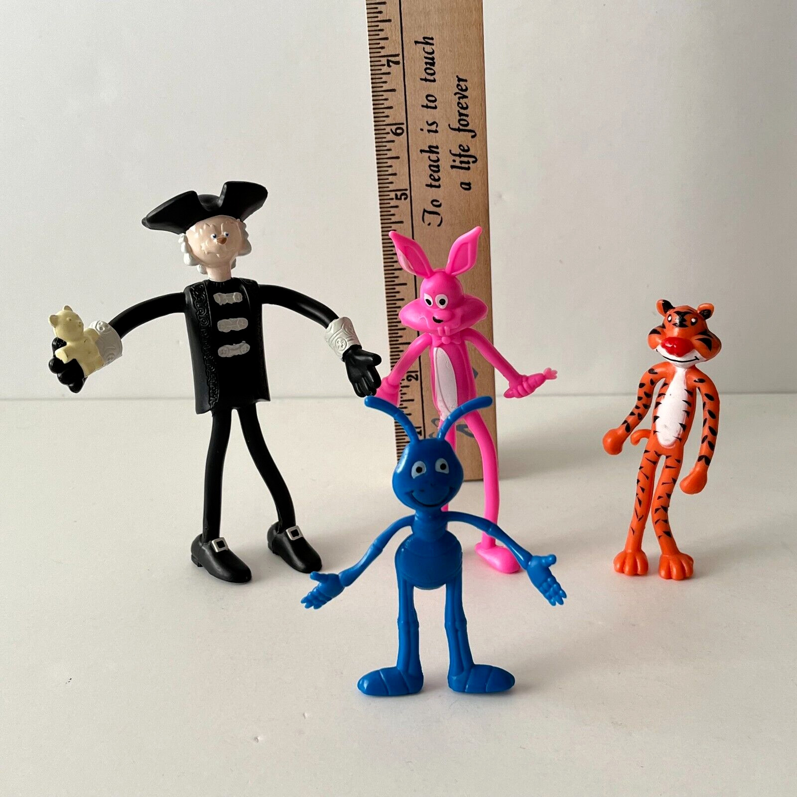 Vintage Bendable Toys Flexible Figure Bendy Toy Kids Sensory Collectible Lot 4