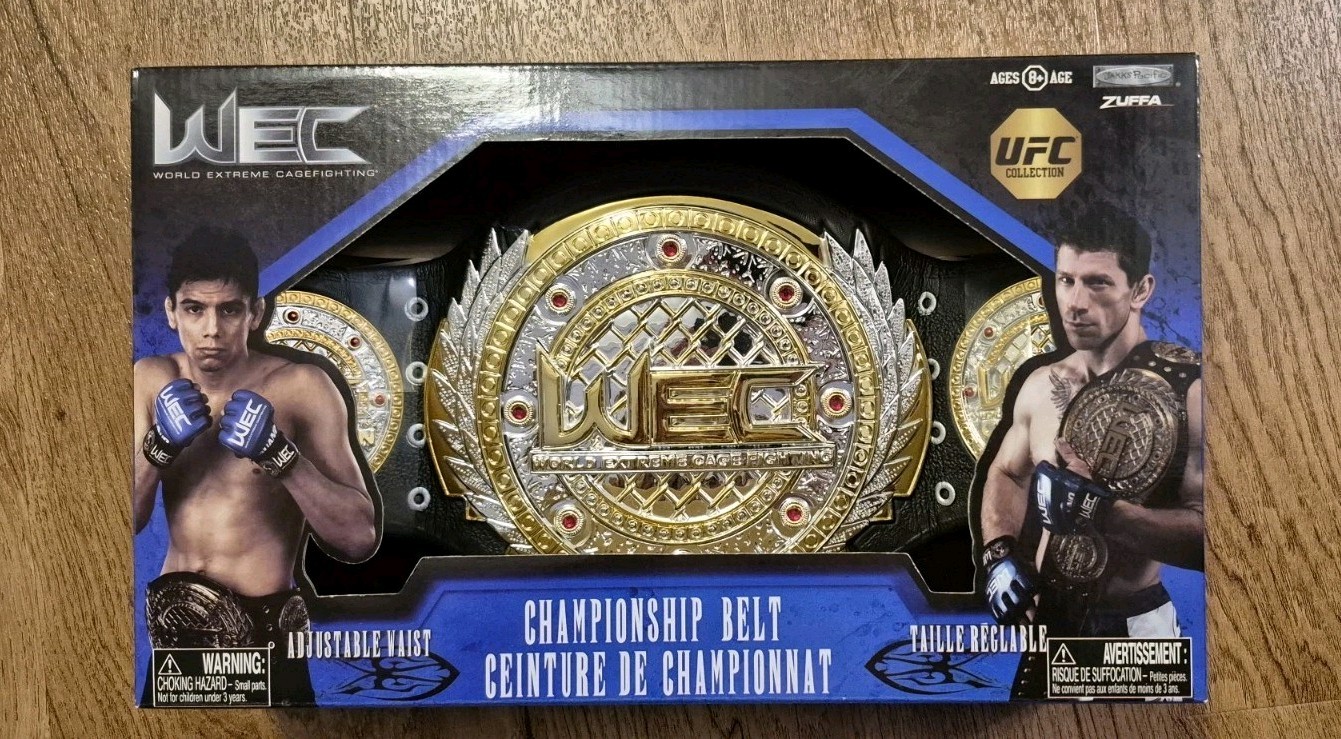JAKKS Zuffa UFC Championship Belt Action Figure Collection WEC Edition Boxed