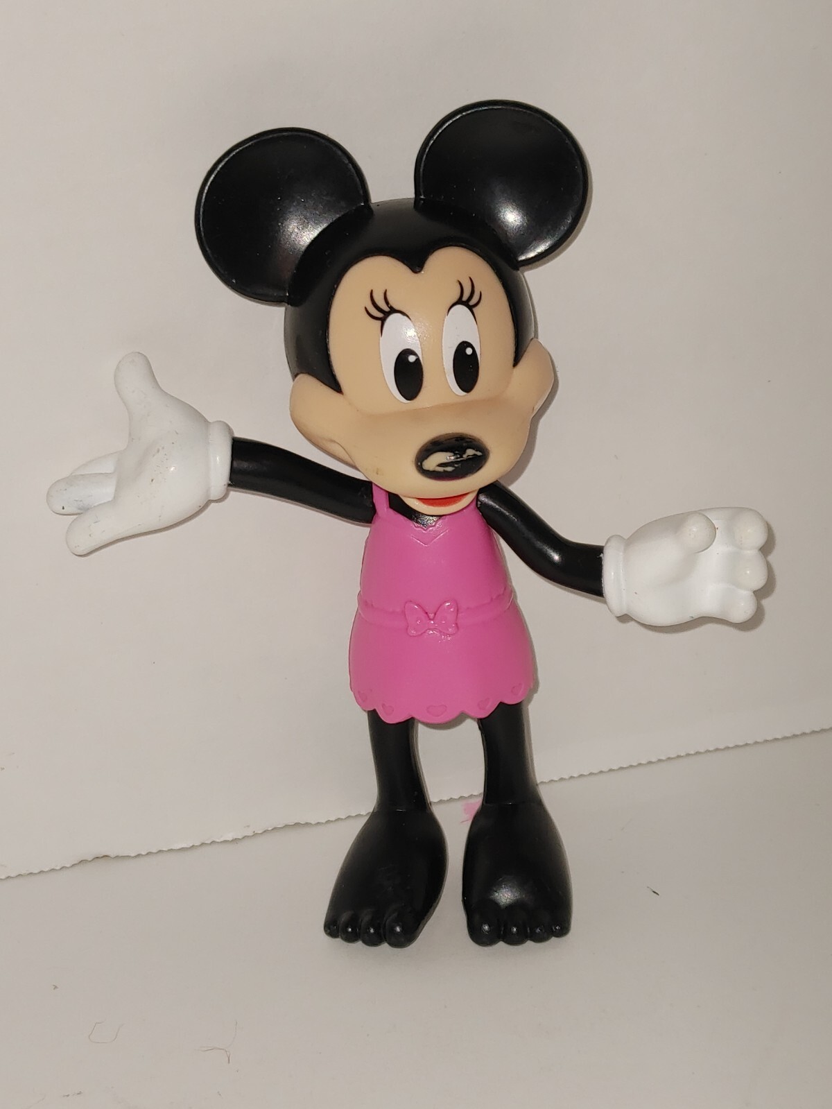 Disney Toybox Minnie Mouse Posable Action Figure Loose Hard Plastic 5.5&Prime;