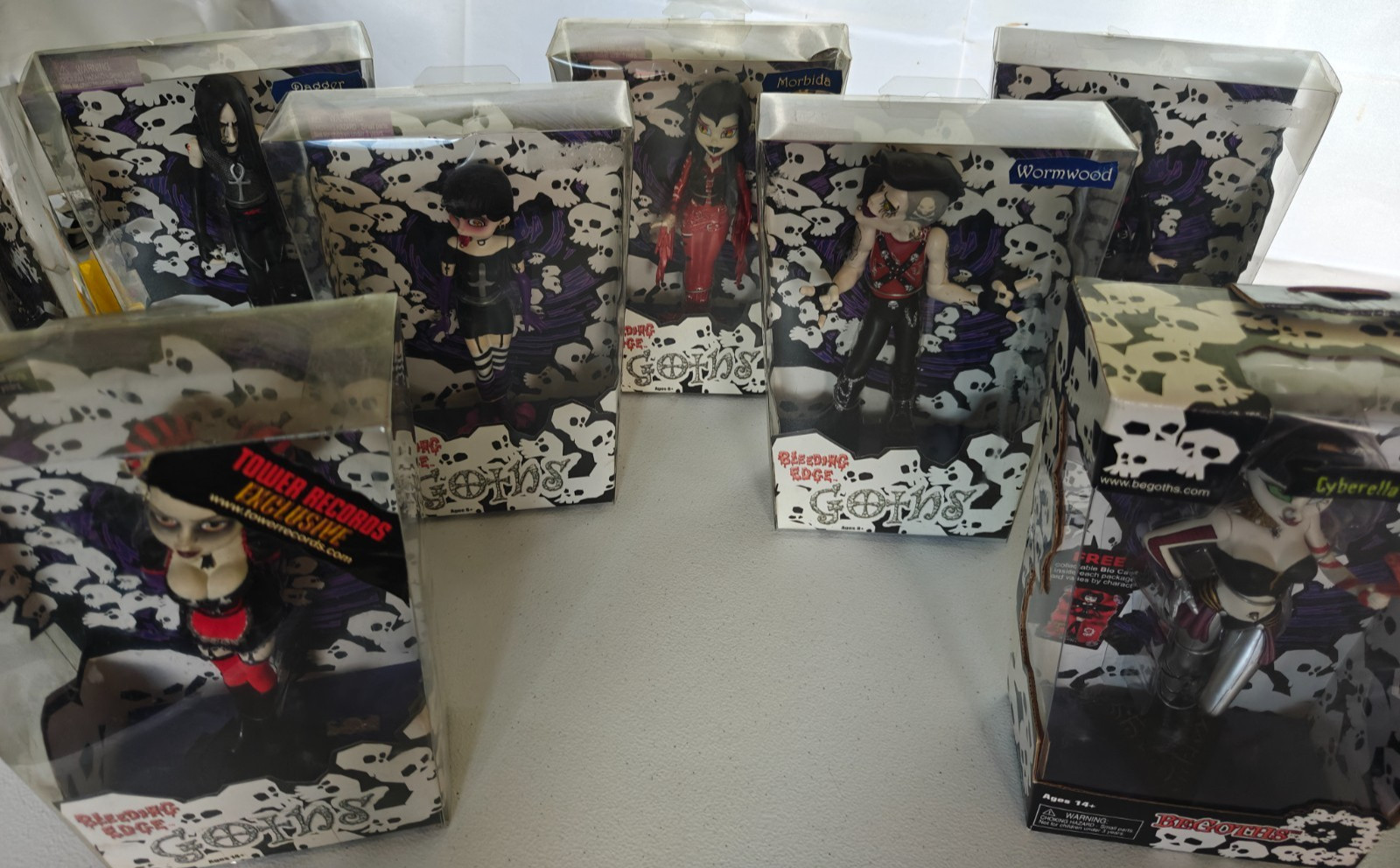 Bleeding Edge Goths – Large Lot, 7 Figures, Original 4 – 7&Prime;, Rare/Exclusive