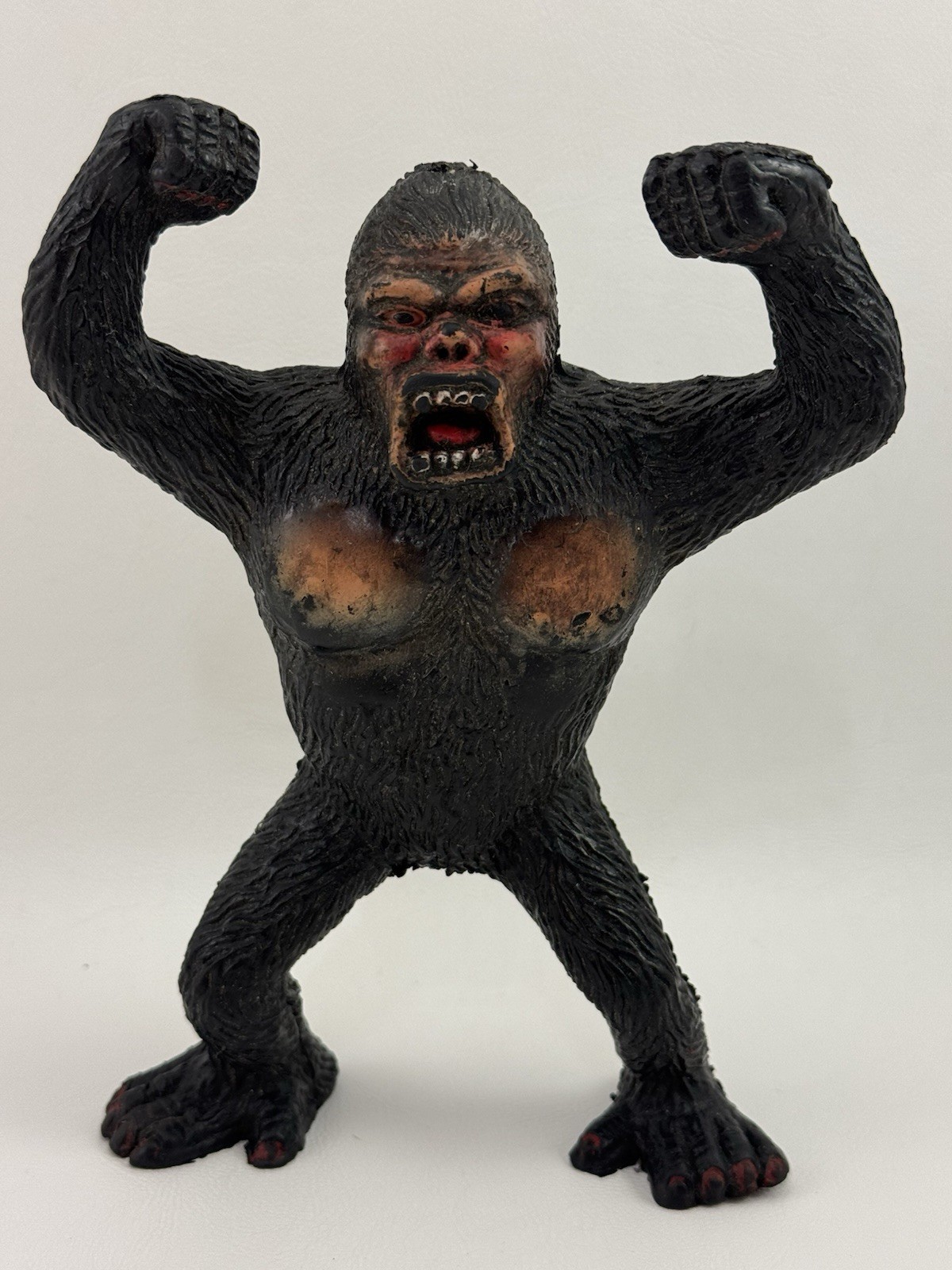King Kong Vintage Rubber Figure 7&Prime; Toy Gorilla Ape Made in Hong Kong