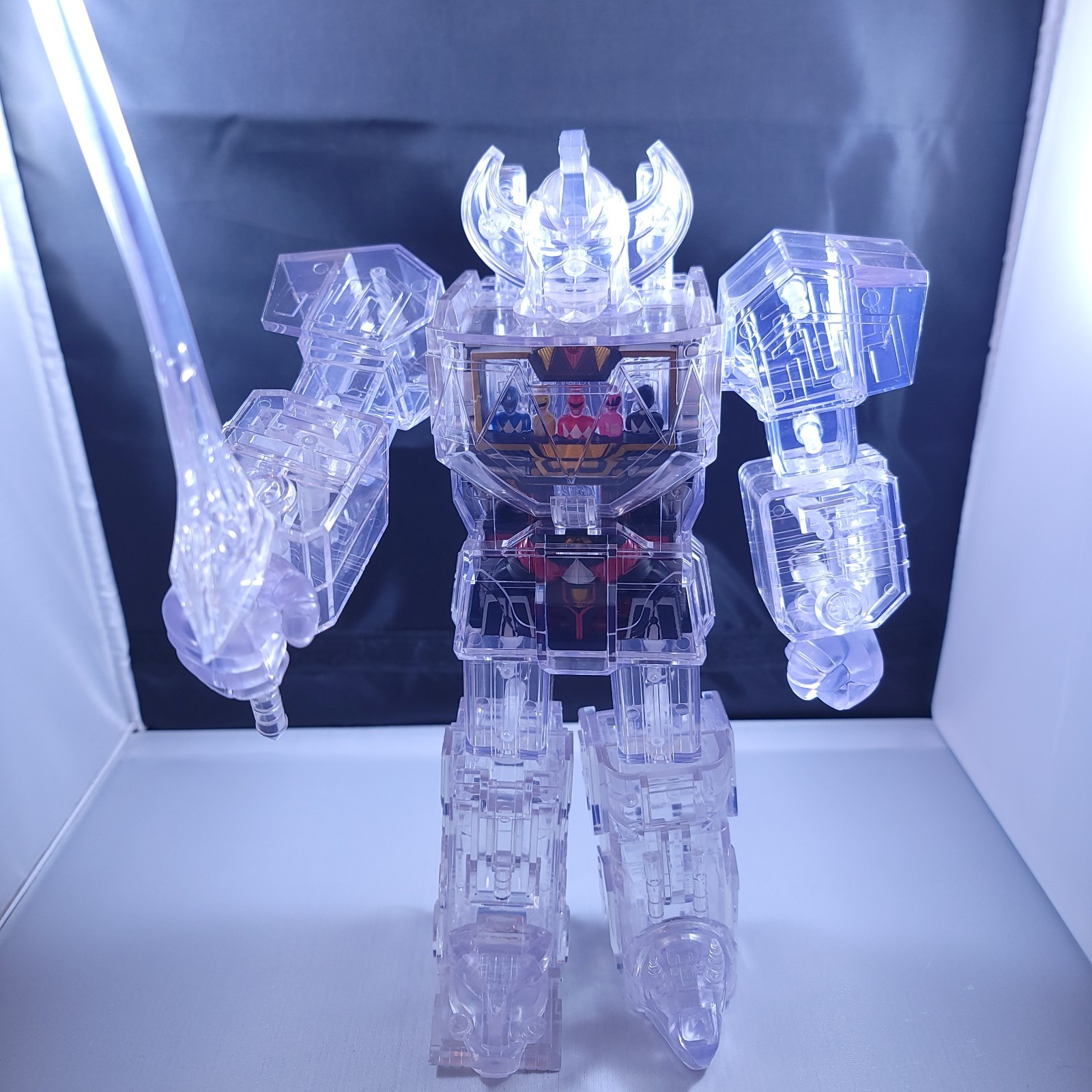 Super7 Cyborg Mighty Morphin Power Rangers Megazord Clear Figure – No Box