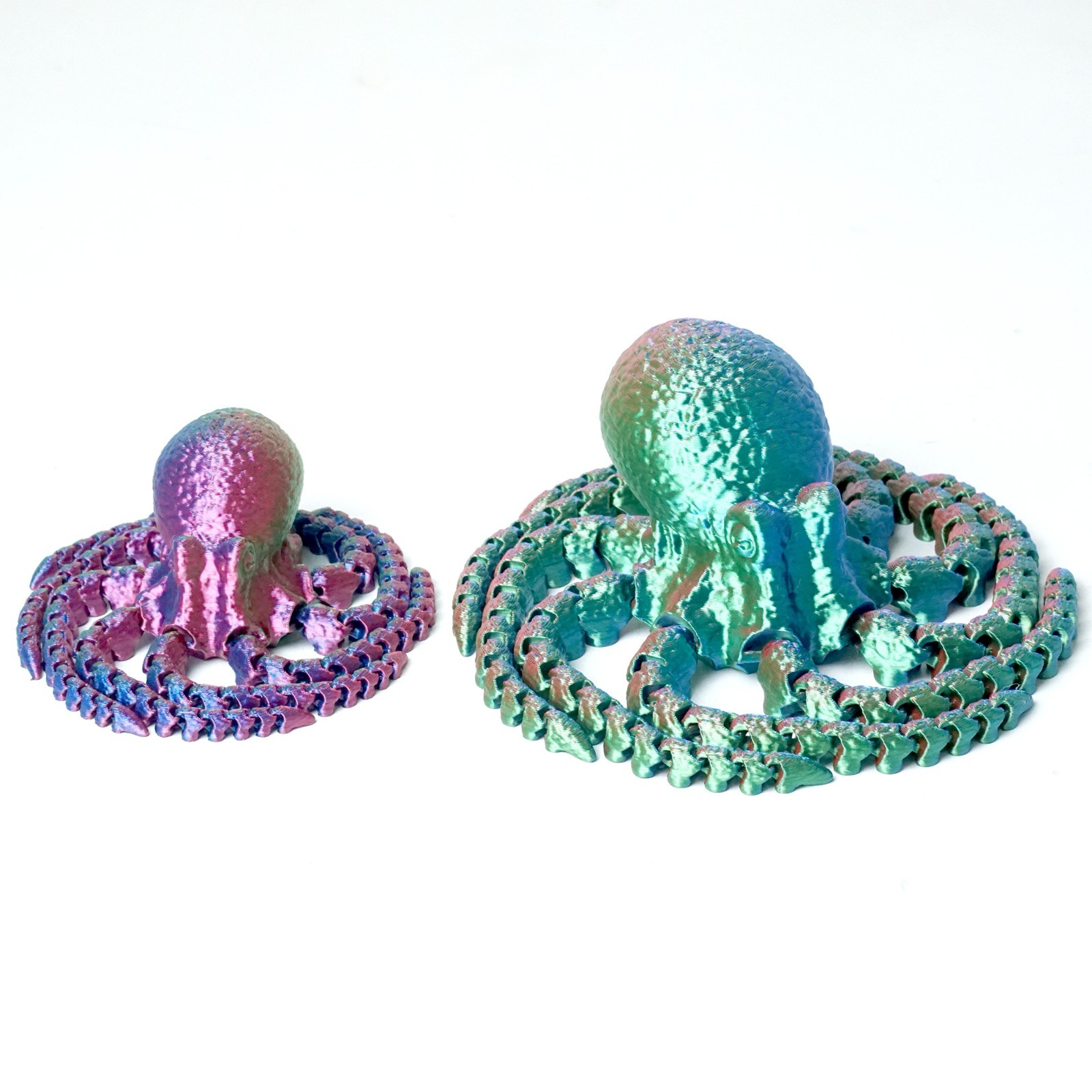 2PCS 3D Printed Octopus Model,Articulated Animals figure,Fidget Toys Home Decor