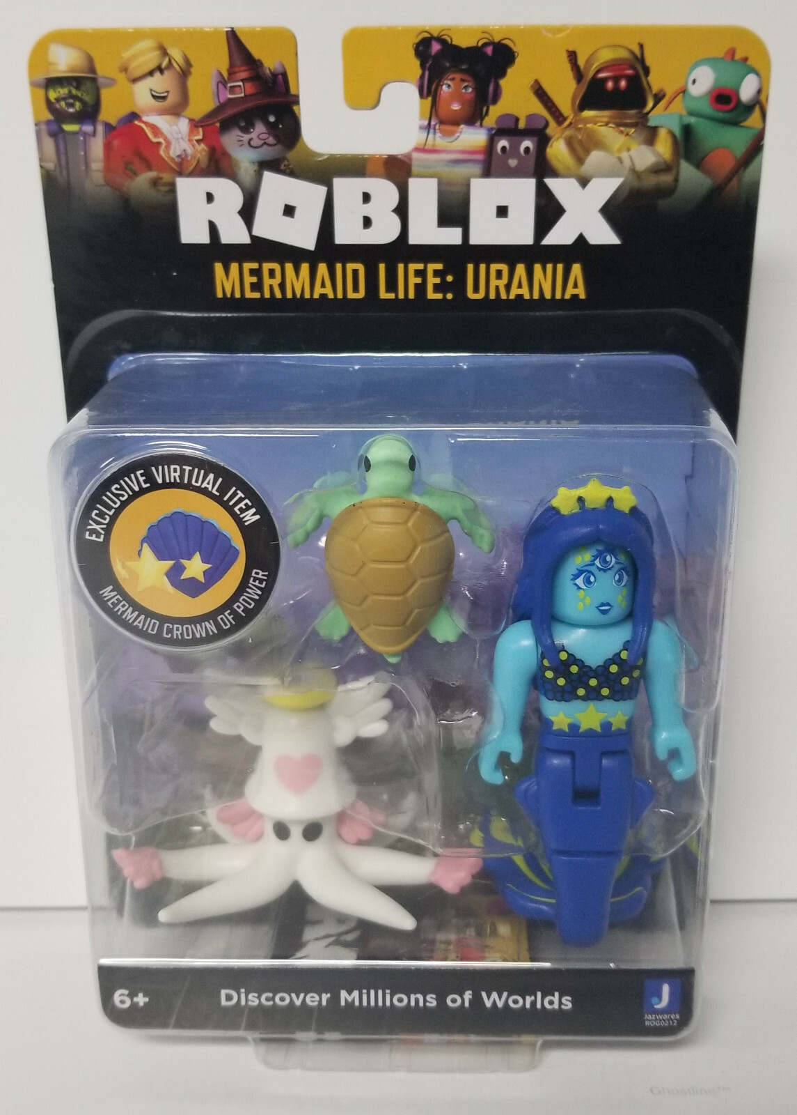 Roblox Mermaid Life: Urania 3 inch Figure with Virtual Game Code, NIP brand new