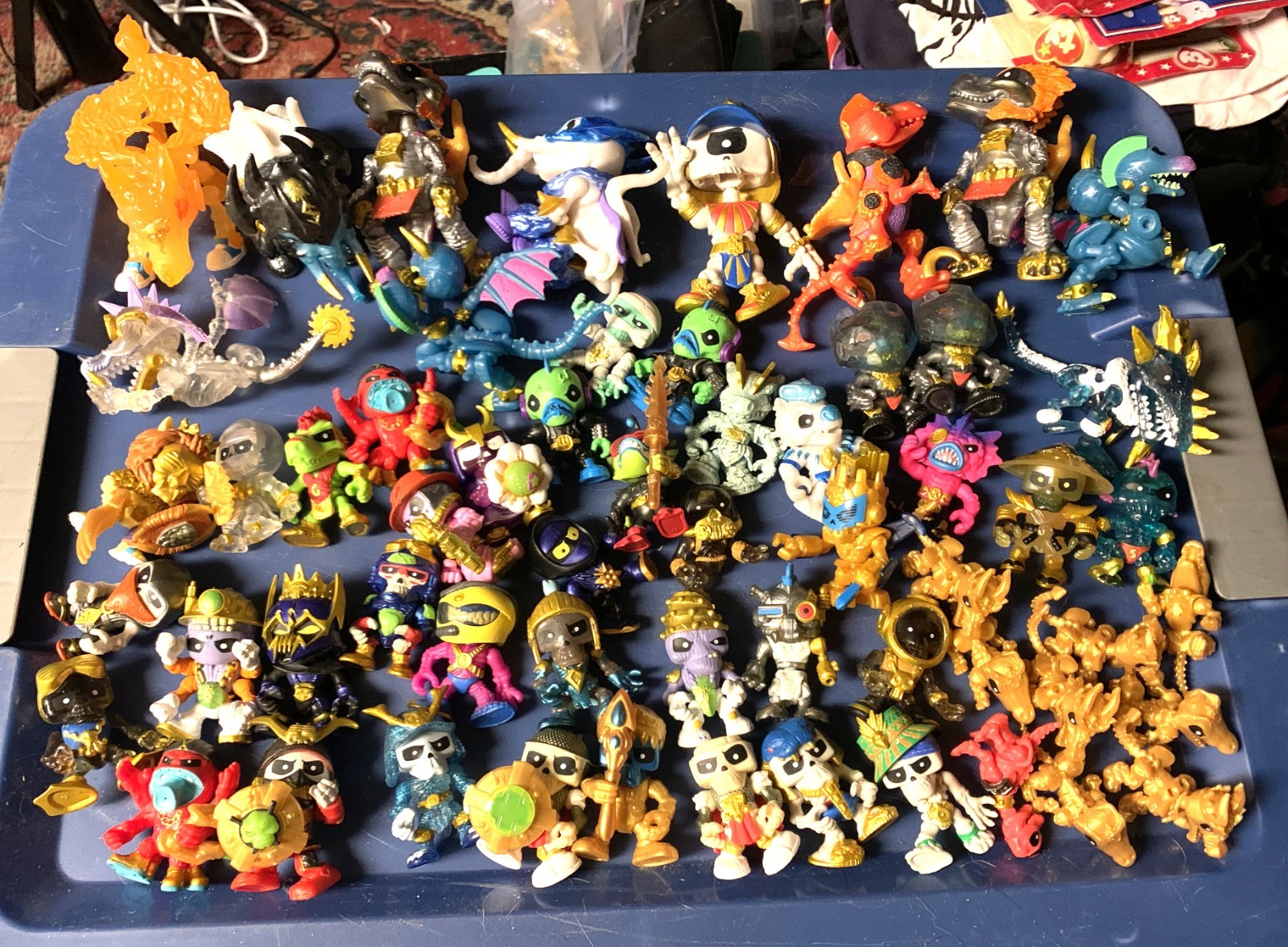 Lot of Used TREASURE X Moose Toys Figures. 58 figures 33 weapons.