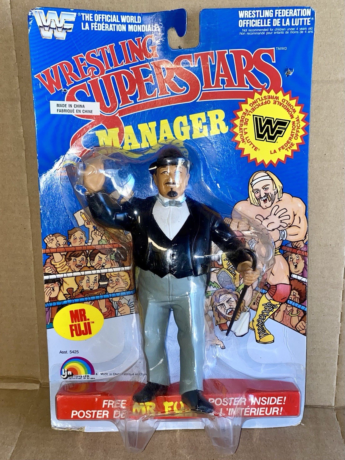 WWF LJN 1985 Mr. Fuji Manager Wrestling Superstars GRAND TOYS CANADA CARD VHTF