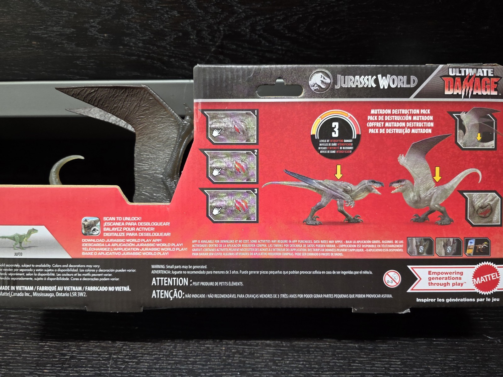 Jurassic World Ultimate Damage Mutadon Destruction Pack 2-Pack Figures Mattel