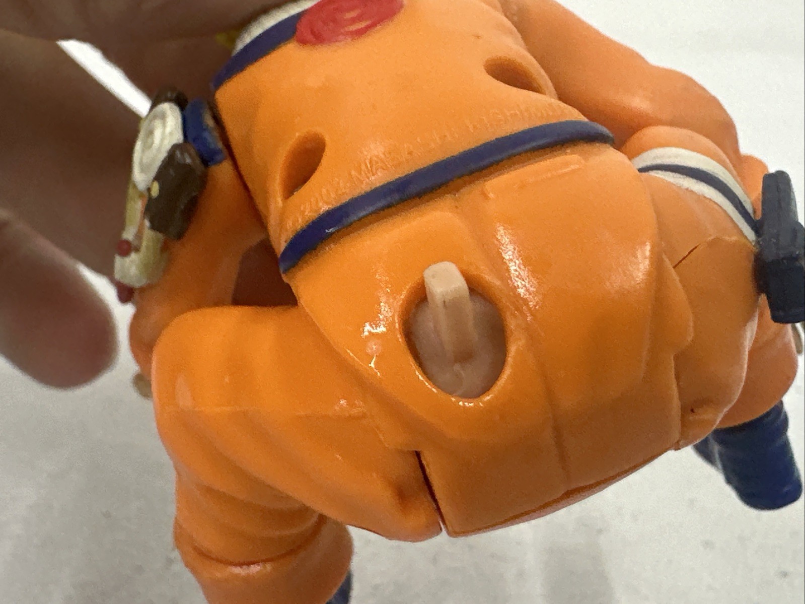 Naruto Uzumaki Action Figure 4&Prime; Masashi Kishimoto Crouch Bounce Toy 2002 READ