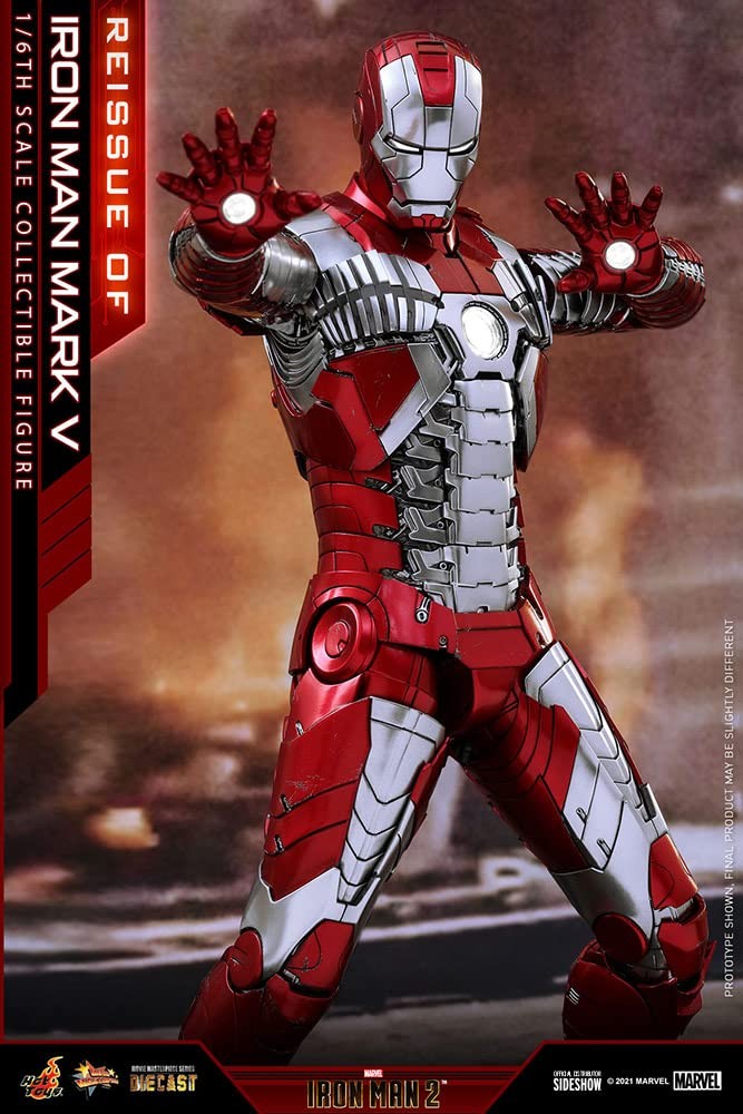 Hot Toys 1:6 Iron Man Mark V – MMS Diecast, Multicoloured