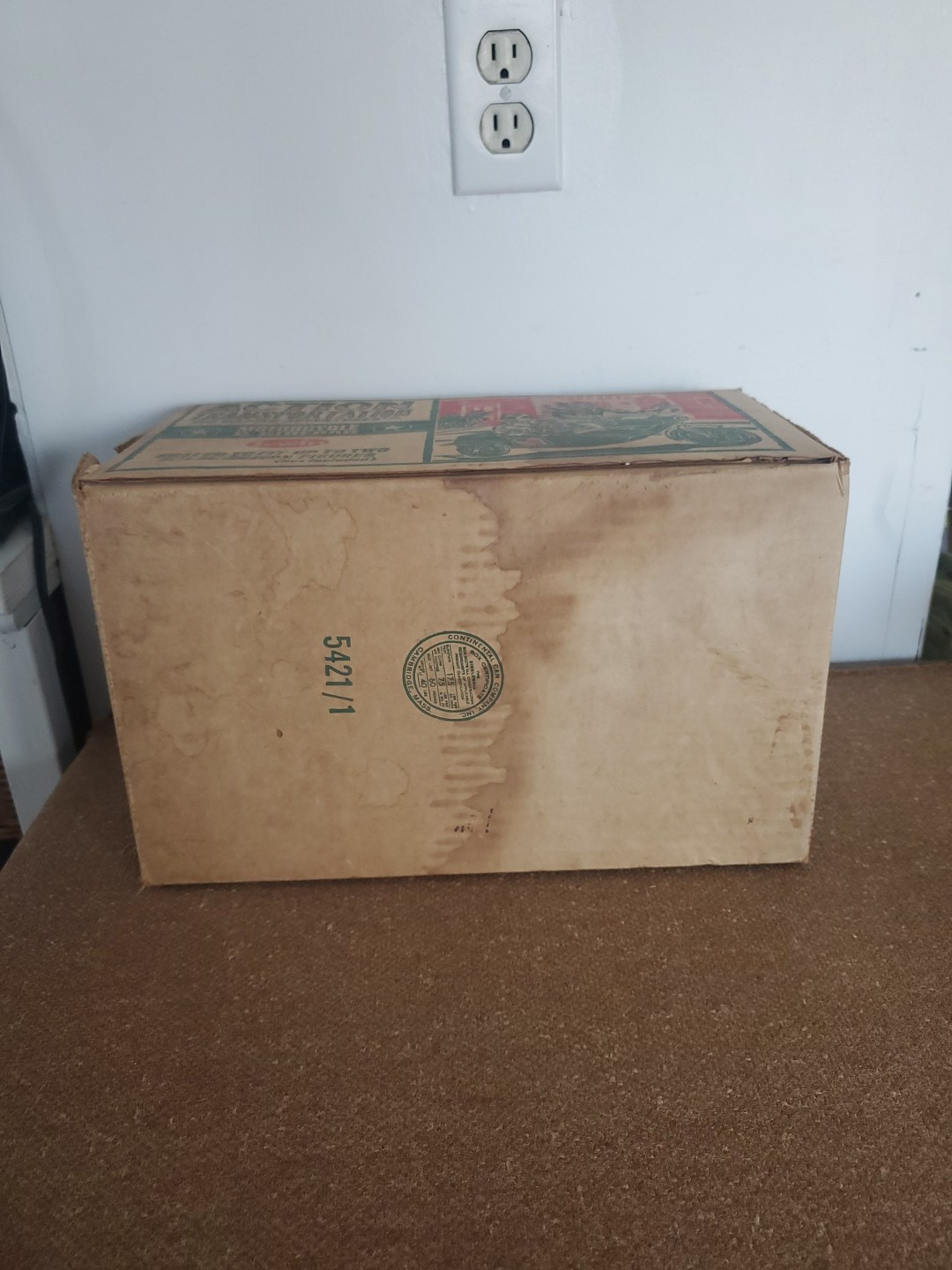IRWIN ACTION TRANSPORTATION GREEN MOTORCYCLE AND SIDECAR ORIGINAL BOX ONLY