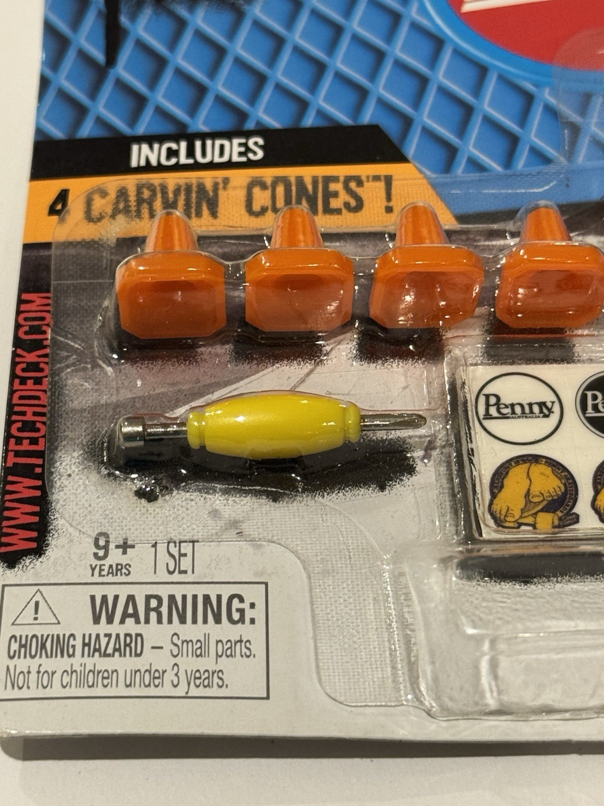 Tech Deck Penny Australia Fingerboard 4 Carvin Cones 96 mm Skateboard NEW READ