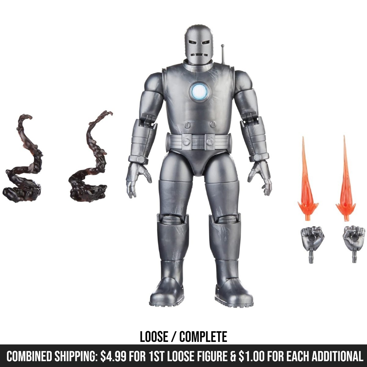 Marvel Legends Avengers 60th Iron Man Model 1 6&Prime; Action Figure – LOOSE