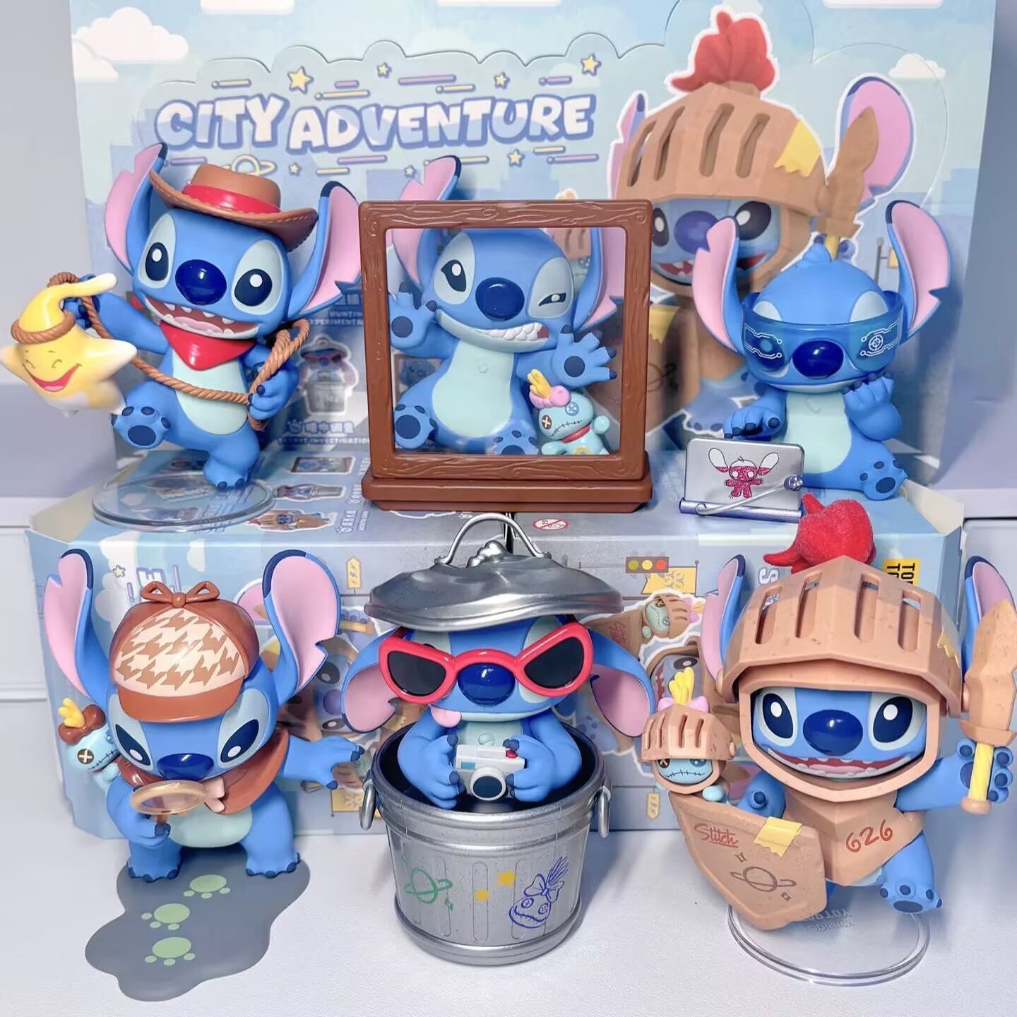 TOPTOY Stitch City Adventure Series Blind Box Figure Toy Confirmed New Gift