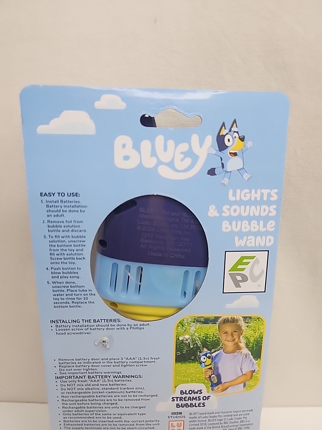 Bluey Lights & Sounds Bubble Wand