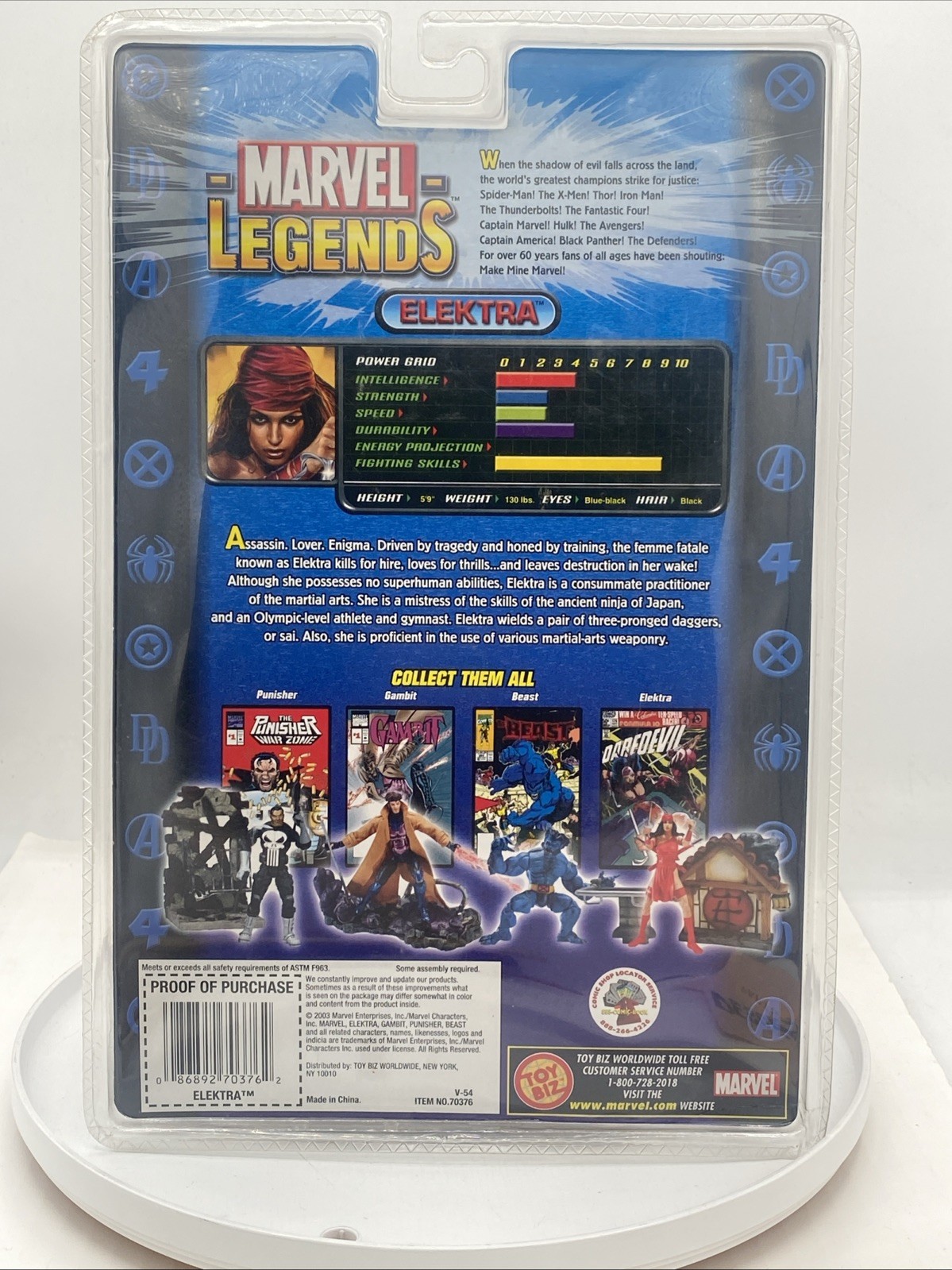 Marvel Legends ELEKTRA Action Figure & Comic Book Series 4 ToyBiz 2003 New Vtg