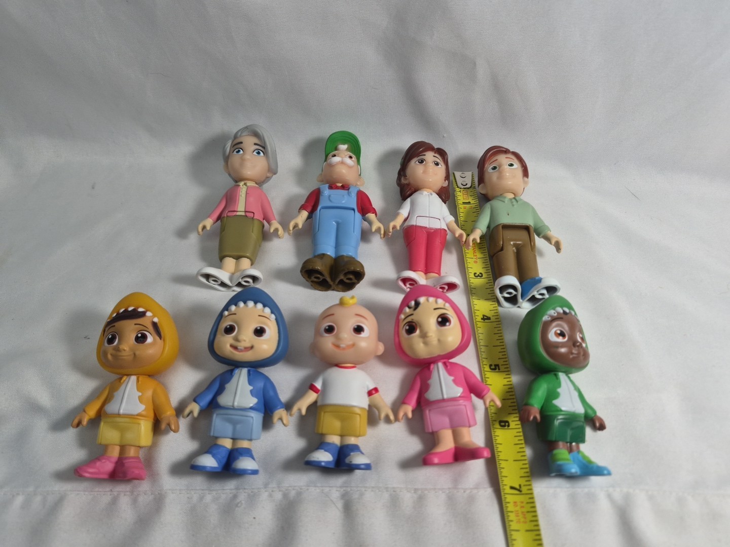9 Pc. Cocomelon Family Friends Figures JJ 2021 Moonbug Jazzwares Plastic Figurin
