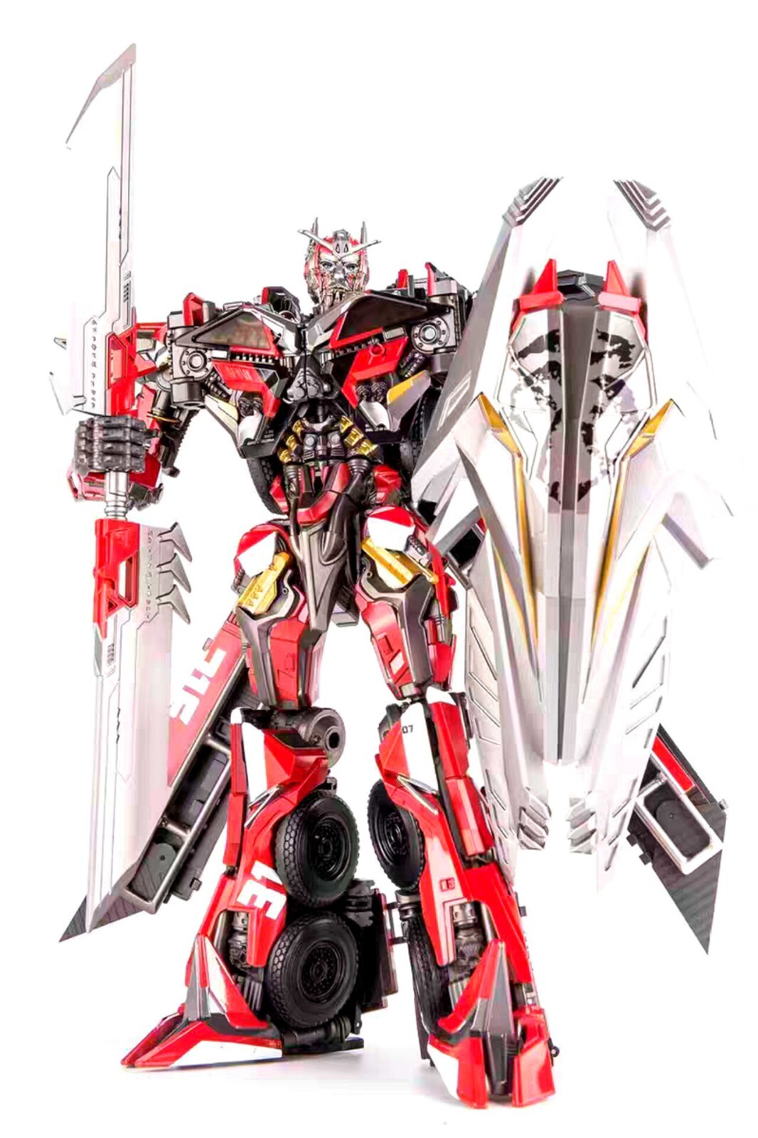 Holiday-Enlarged Version! OV-01 Sentinel Prime Diecast Figure/With LED Eyes Glow