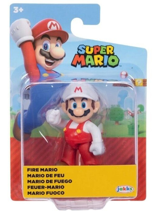 NEW Jakks 42546 FIRE MARIO 2.5 Inch Mini-Figure Super Mario Bros Nintendo toy