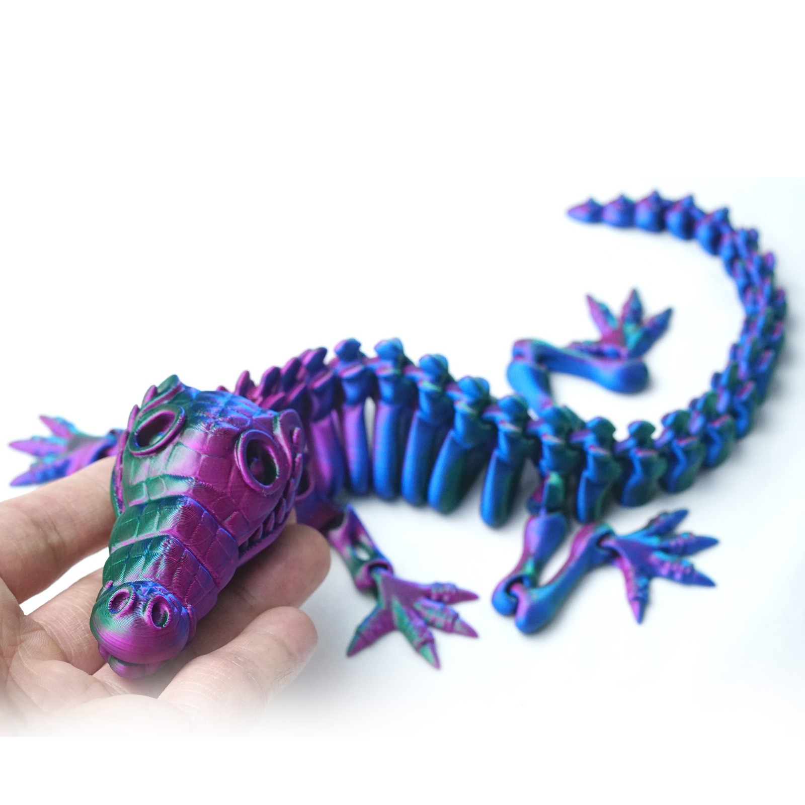 13.4inch 3D Printed Crocodile Model,Articulated Animals figure,Toys Home Decor