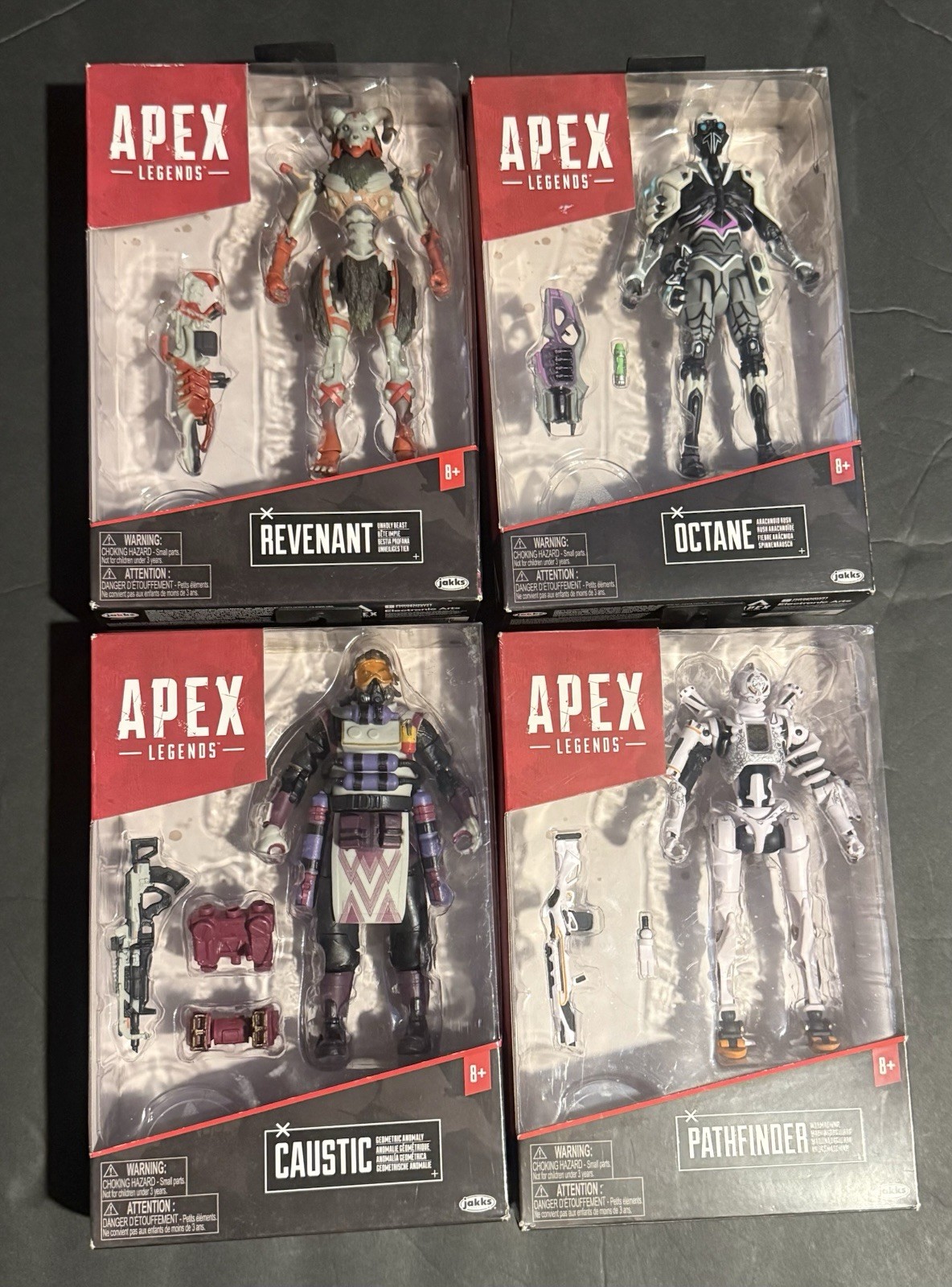 Jakks Pacific Apex Legends Lot of 4 Revenant/Octane/Pathfinder/Caustic.