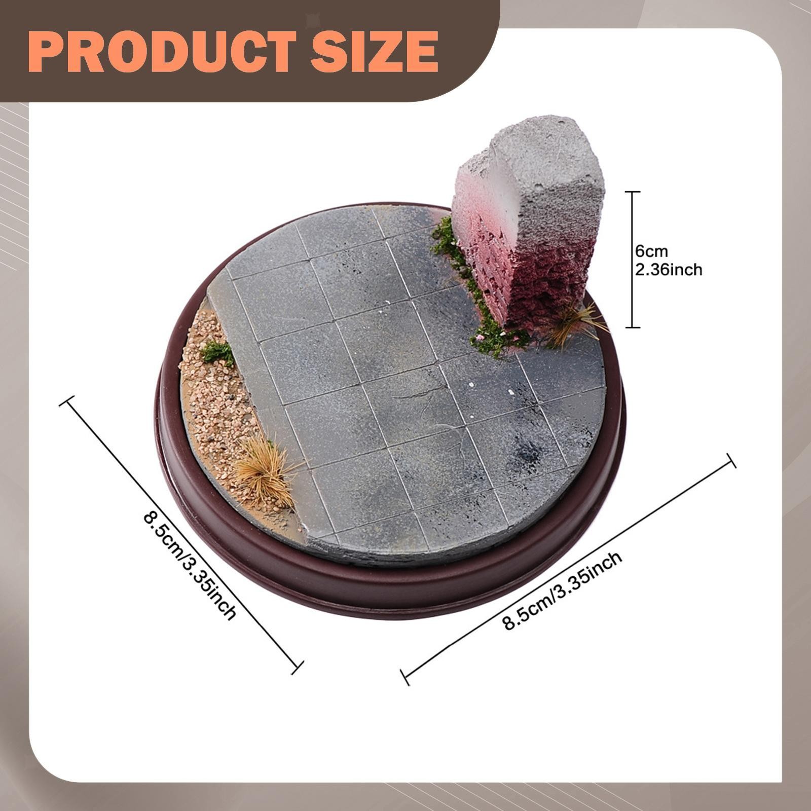 1/64 Scale Miniature Scene Model Round Base Micro Landscape Platform