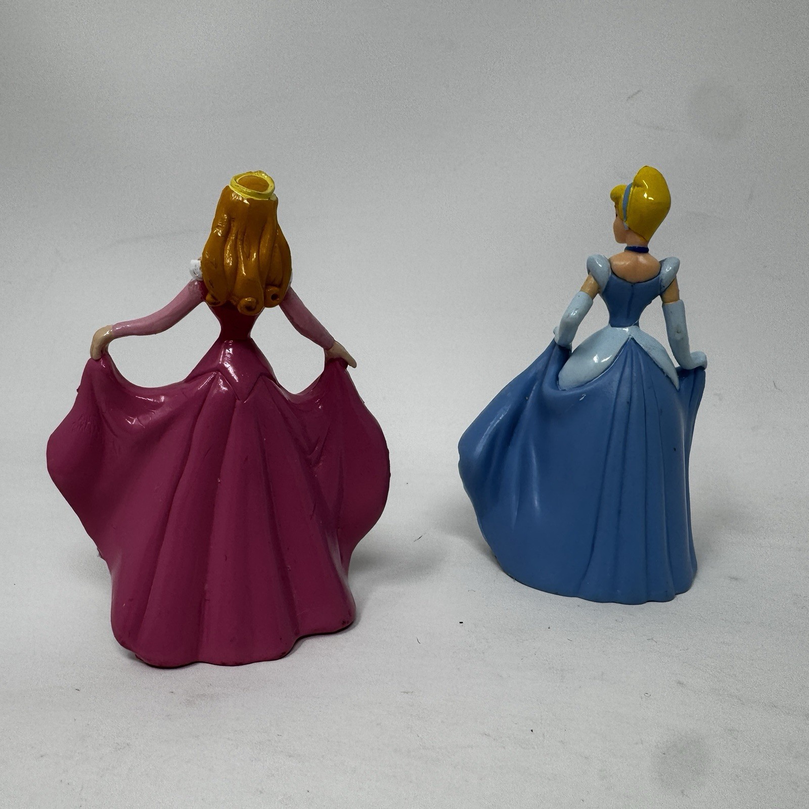 3&Prime; DISNEY PRINCESS FIGURES Cinderella, Aurora CAKE TOPPERS DecoPac Hard Plastic