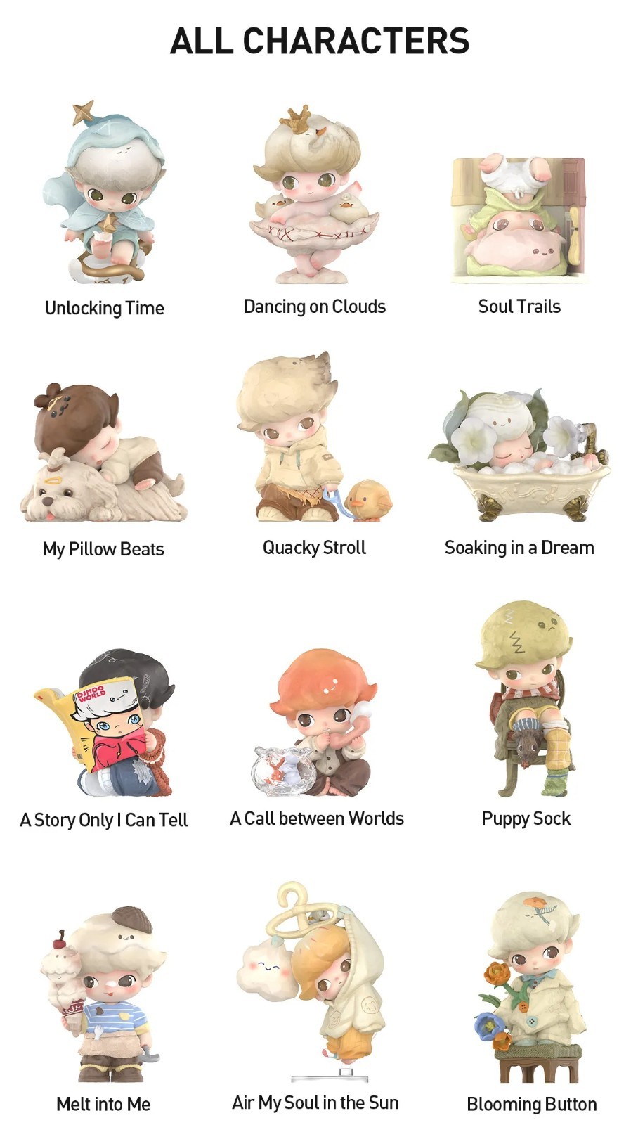 POP MART x Dimoo The Missing Day Series Confirmed Figure Sealed Bag in Open Box