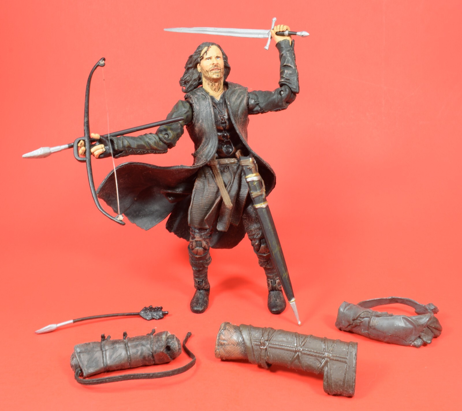 Lord of the Rings Two Towers LOTR 6&Prime; Inch Toybiz Aragorn 2002 CJ9 Loose As Shown