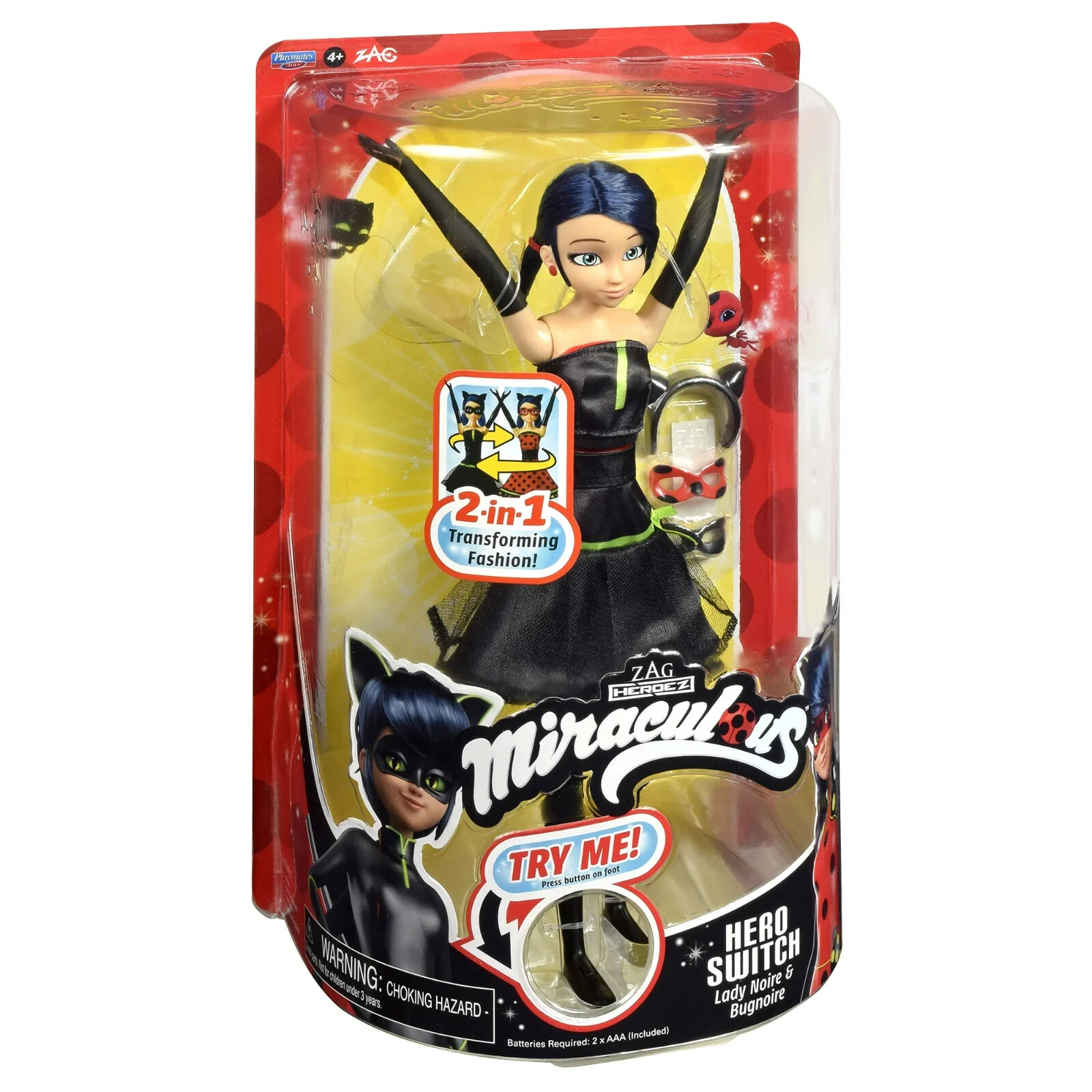 Miraculous Hero Switch Ladybug 10.5&Prime; Fashion Doll by Playmates Toys