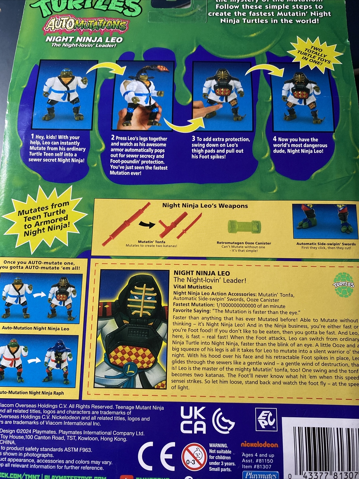 NEW TMNT NINJA TURTLES AUTOMUTATIONS NIGHT NINJA LEO & RAPH SEALED SHIPS IN BOX
