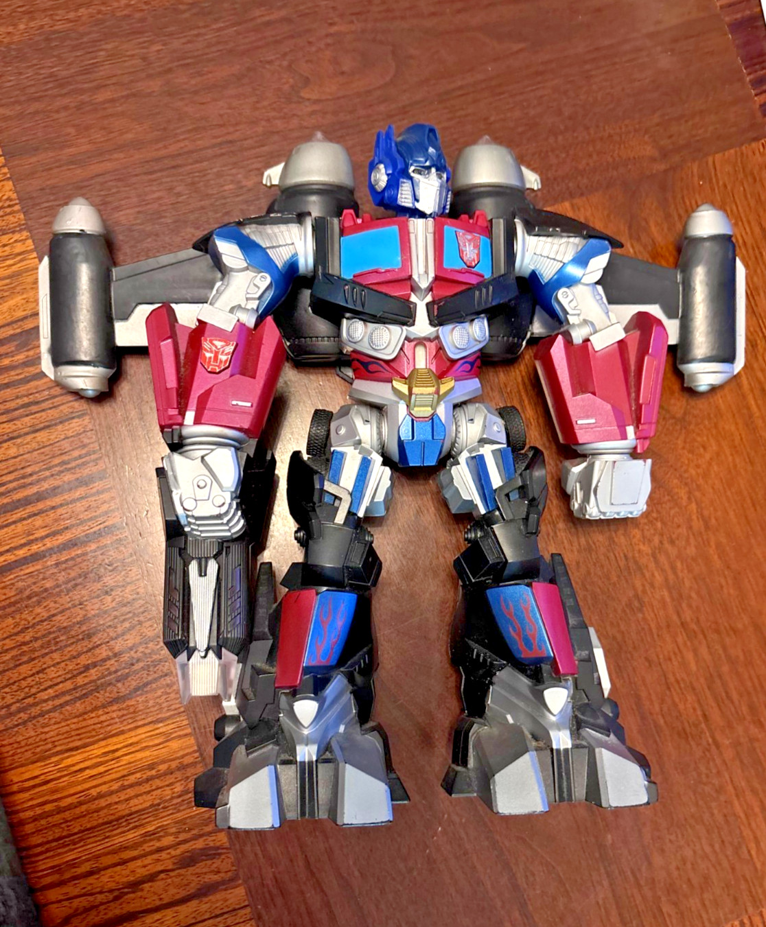Optimus Prime Mega Power Bot Transformers Light-Up Talking Works 12&Prime; Fly 2008