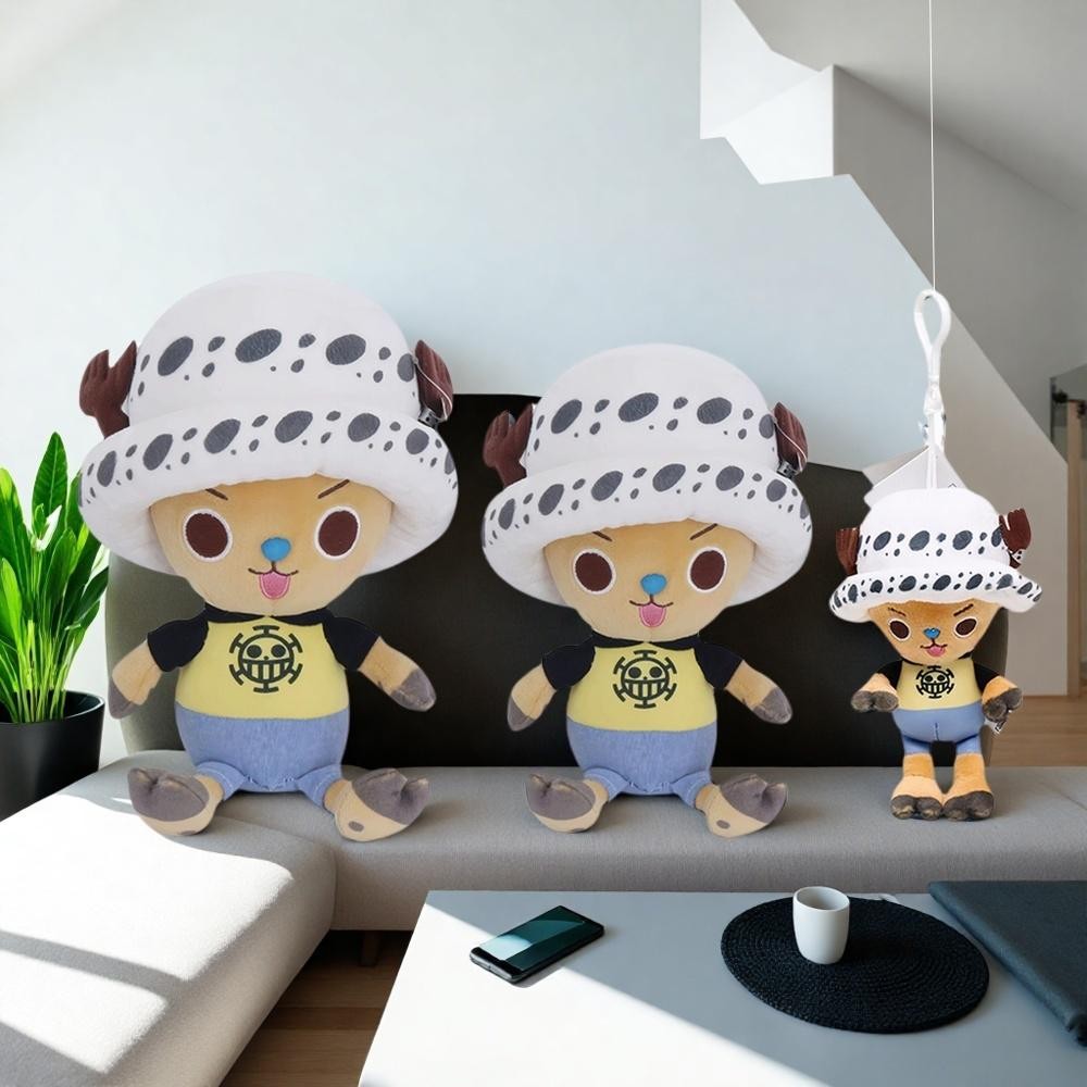 One Piece Chopper Plush Keychain Soft Stuffed Doll 14-30cm Kawaii Anime Toy!