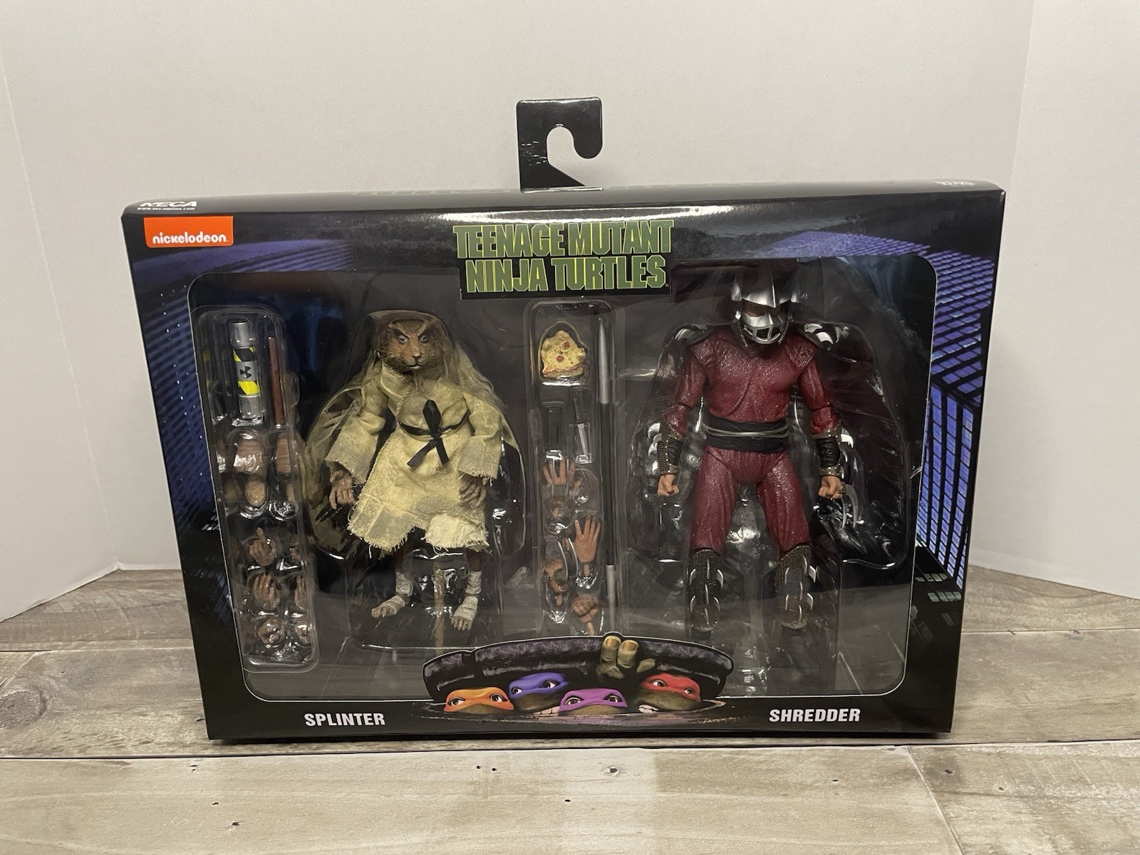 NECA TMNT Movie Splinter and Shredder 2 pack Teenage Mutant Ninja Turtles NEW