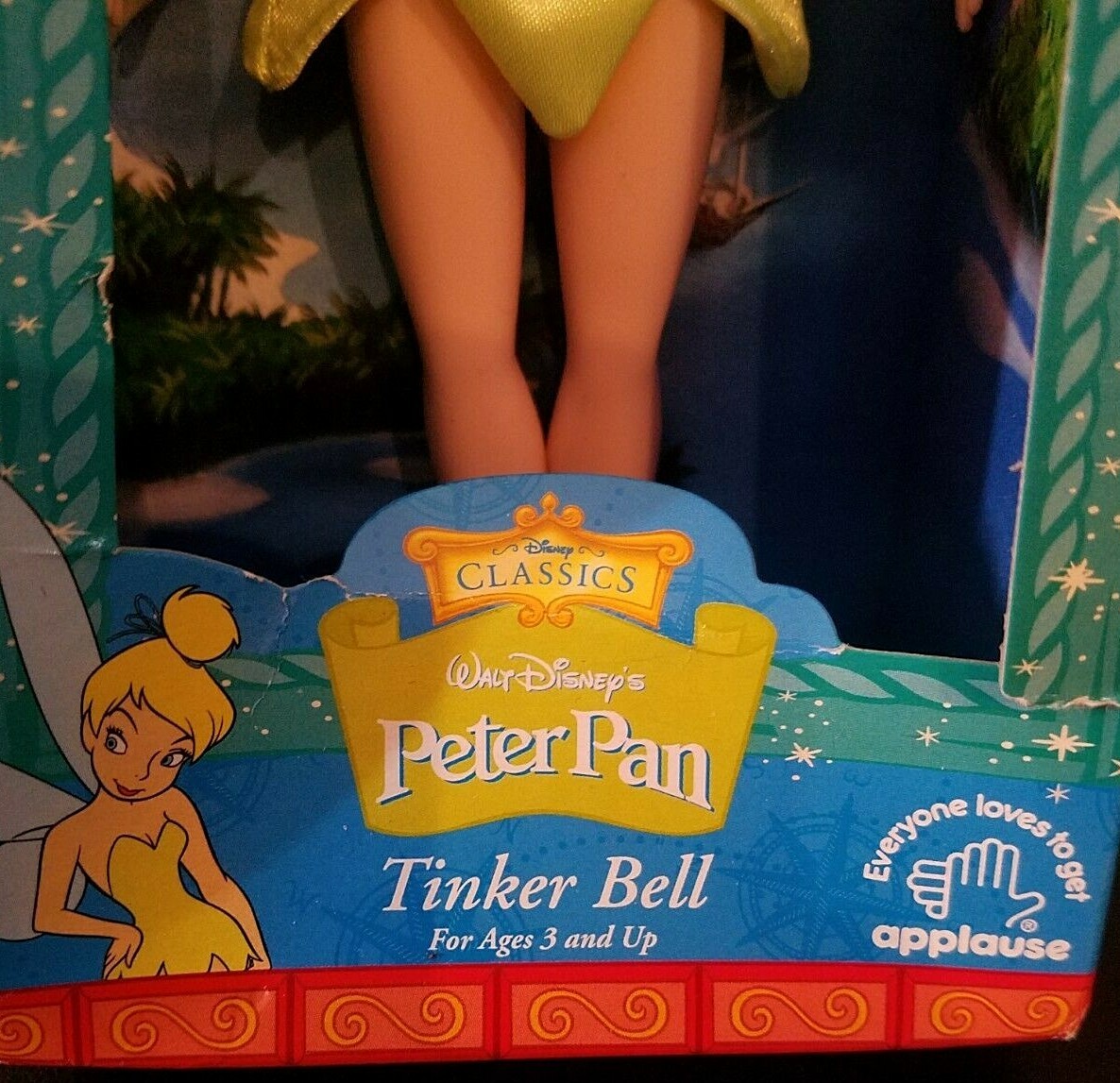 Applause Disney Classic Tinker Bell Doll in Box Peter Pan Story
