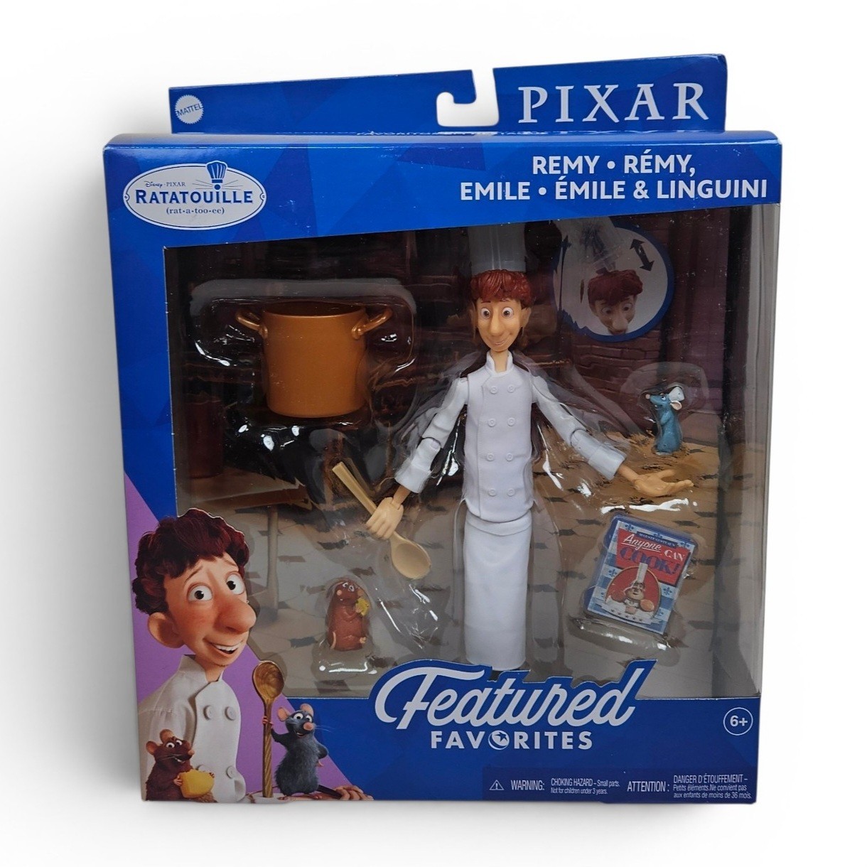 DISNEY RATATOUILLE REMY EMILE LINGUINE FIGURE SET PIXAR FEATURED FAVORITES 2021