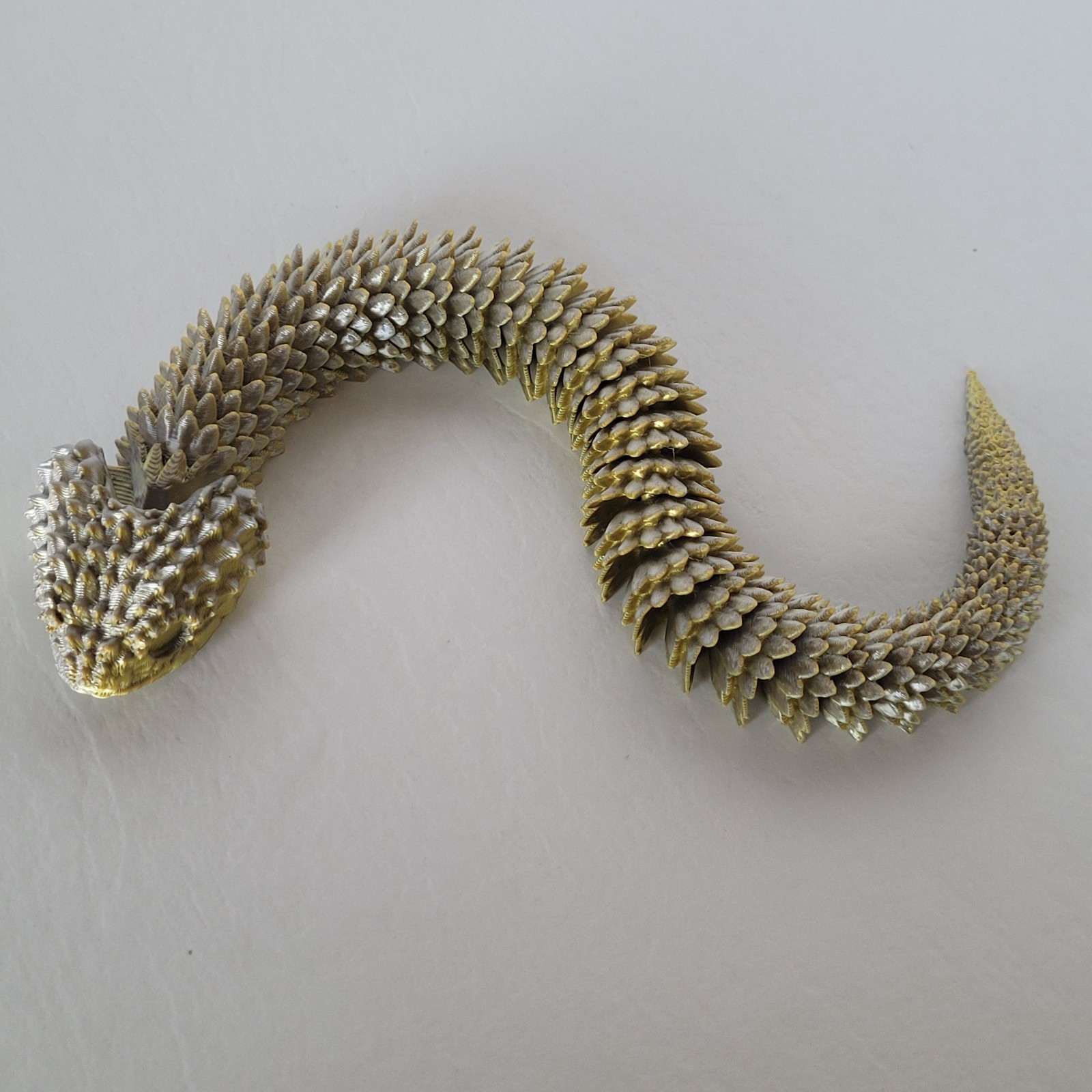 3D Printed Viper Snake Articulated Snake Flexible Fidget Toy Mini 10 Inches