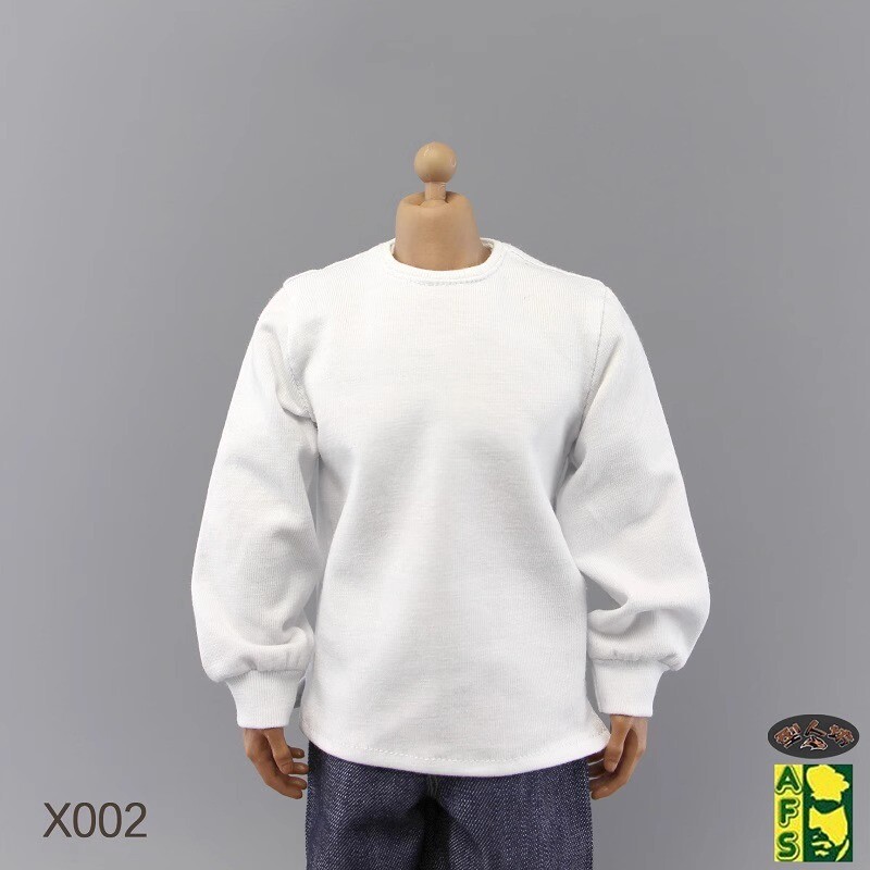AFS X002 1/6 Male Loose Casual Long Sleeve T-shirt Sweatshirt For 12&Prime; Figures