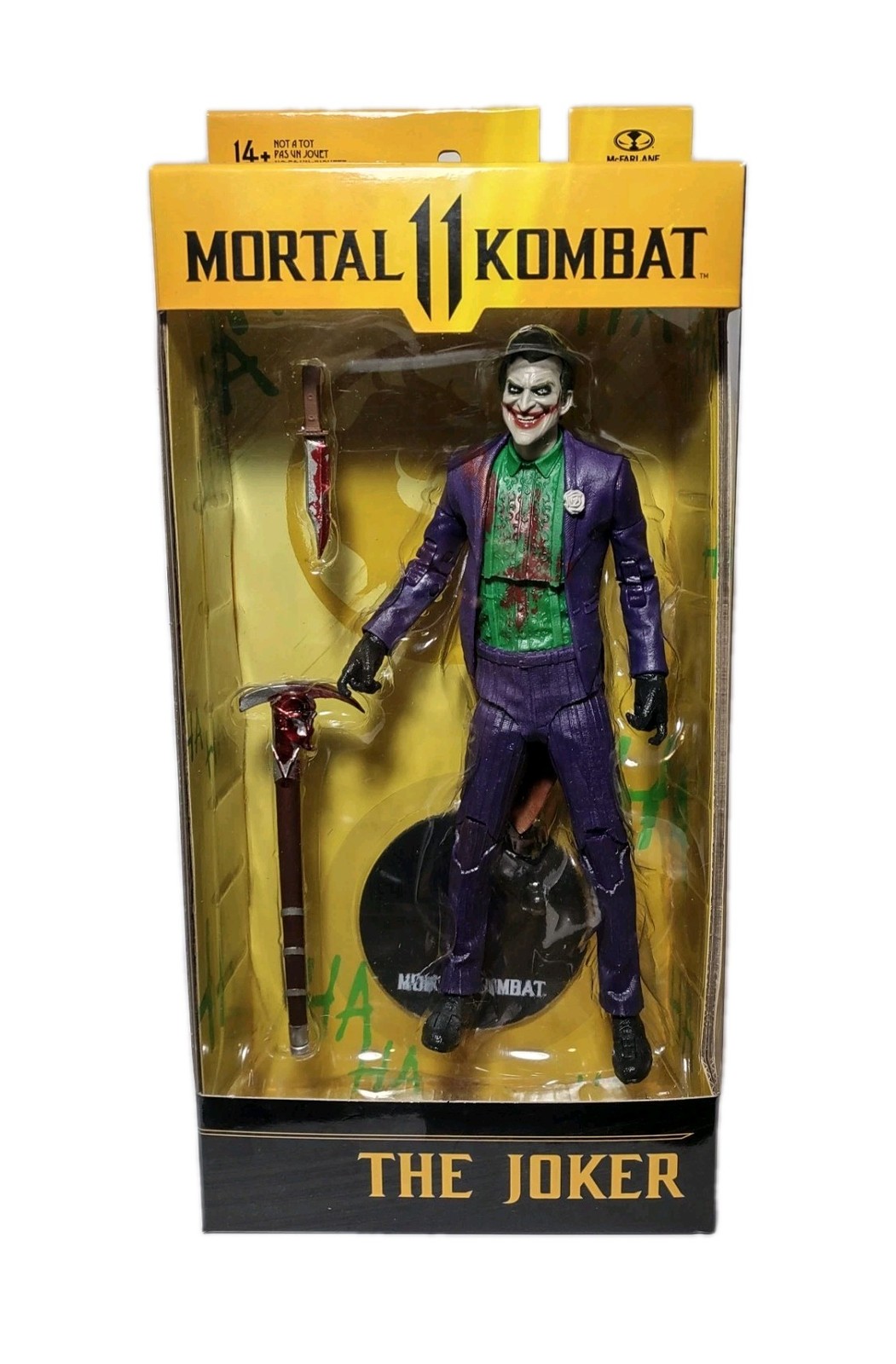 Mortal Kombat 11 The Joker Bloody Variant Knife Cane McFarlane 2021 New DC Stand