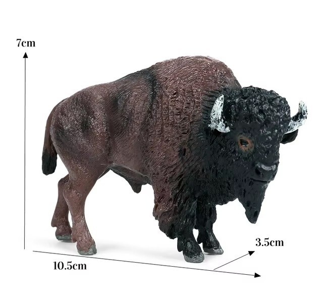 Bison Buffalo Animal Toy PVC Action Figure Doll Kids Model Toys Party Gifts
