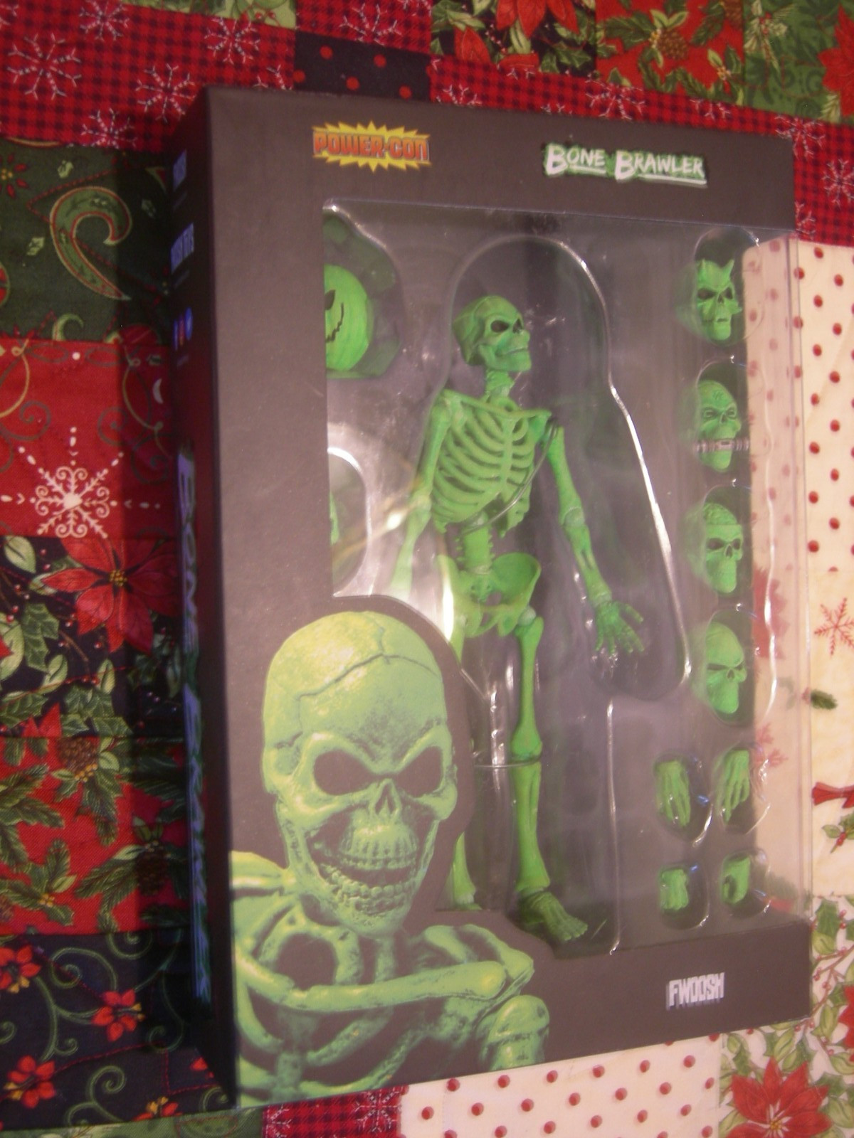 2023 Bone Brawler Yokai Skeleton Figurine glow in the dark Fwoosh Toys NEW