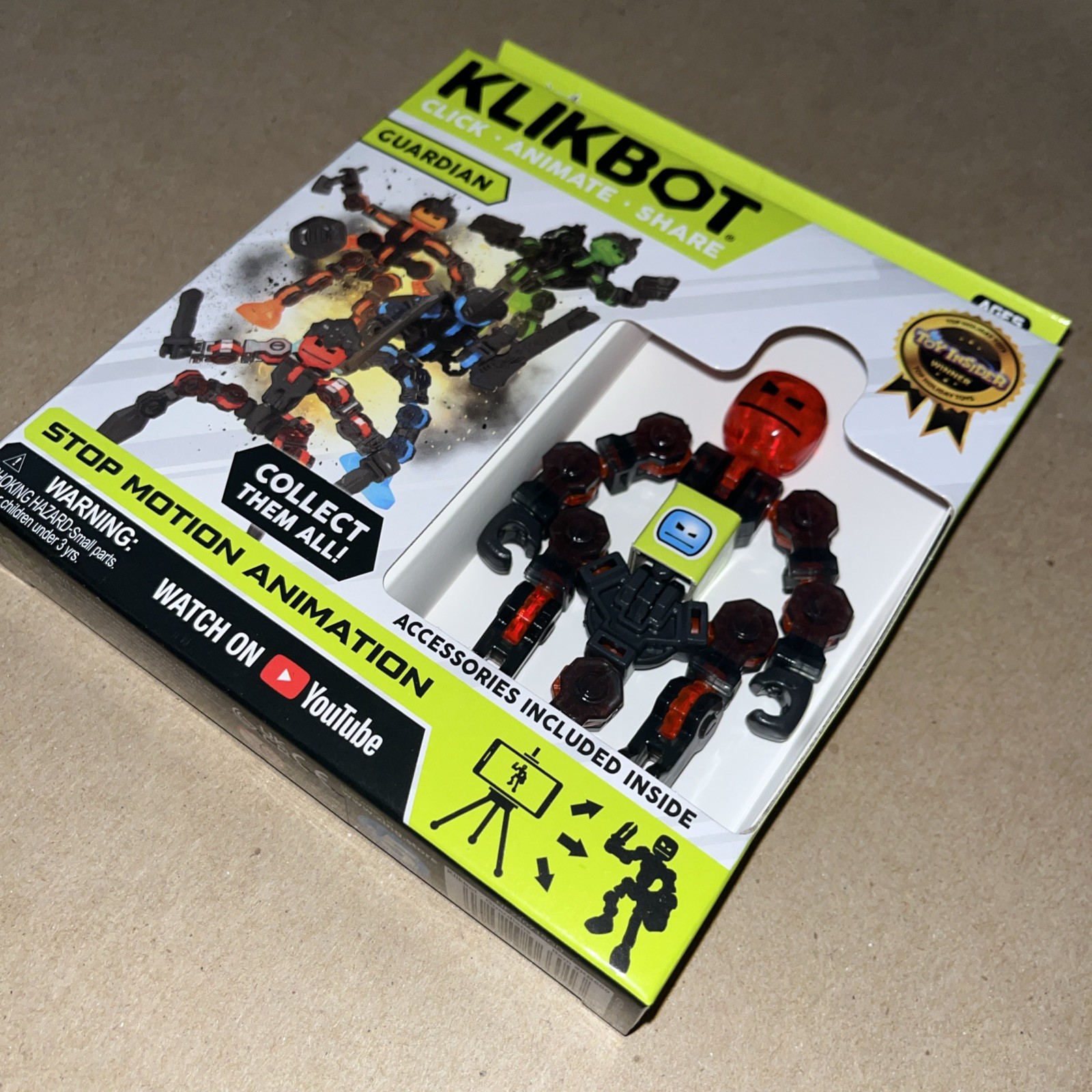 Klikbot Stop Motion Animation Figure – Guardian – Sabre – Zing – Articulated