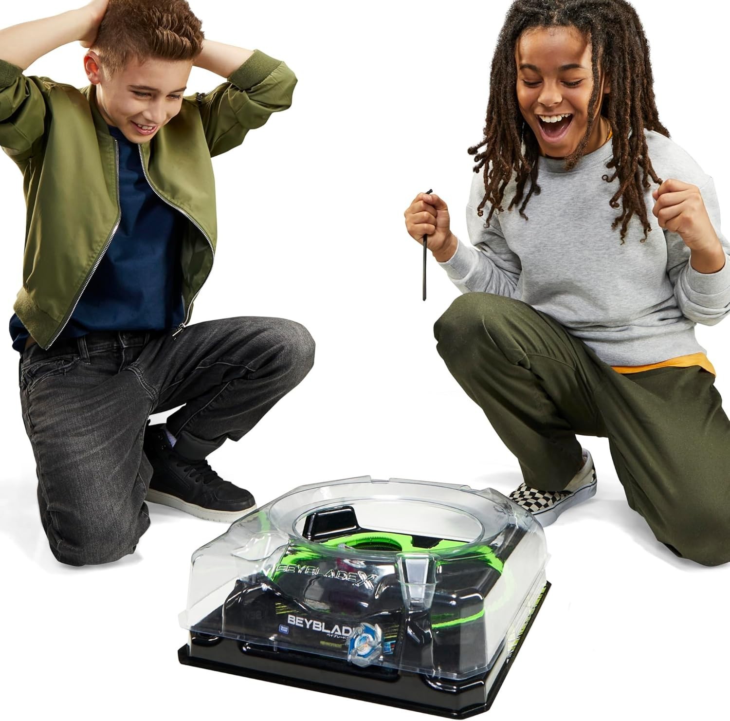 Beystadium Arena Set for Competitive Play with 2 Beyblade Tops and Launchers