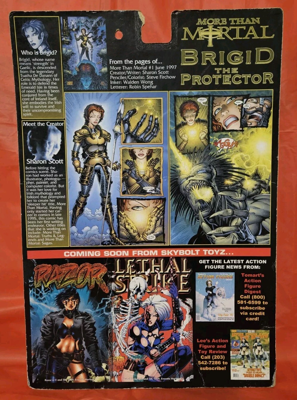 Lot 3 1990s Skybolt Action Figures Comics Brigid Double Impact Sisters Darkness