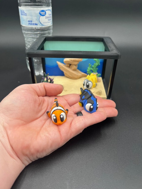 3D Printed Aquarium Diorama – Mini Tropical Fish Tank – Designed by 3DGOB
