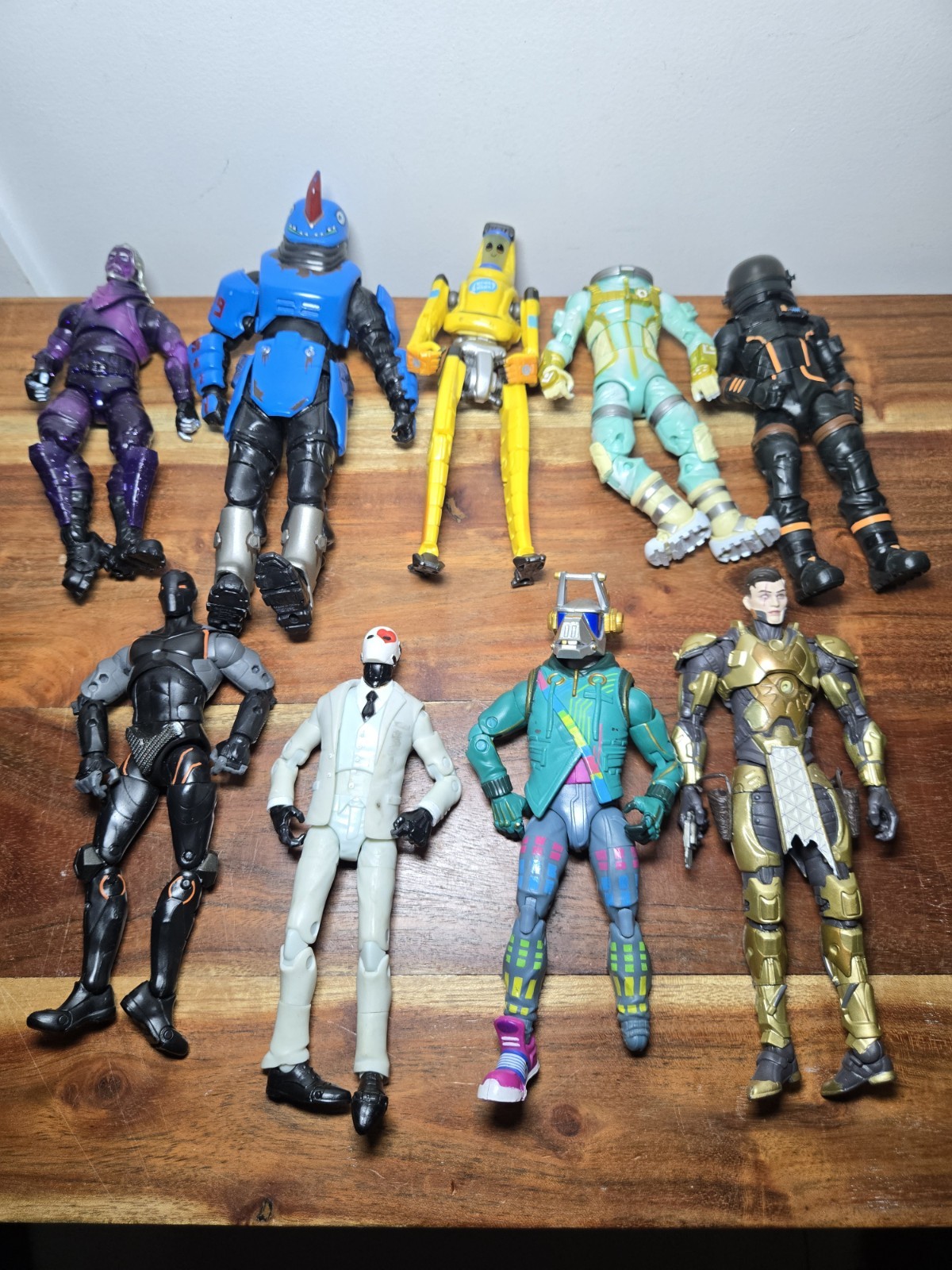 Assorted Fortnite Action Figures From McFarlane And Hasbro Loose As Is lot of 9